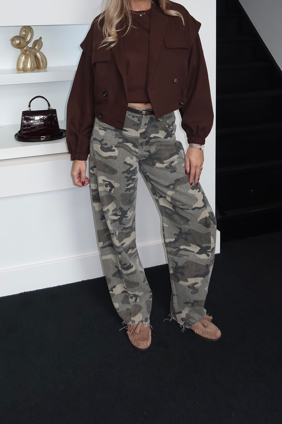 Anna Ambika Baggy Fit Camo Jeans