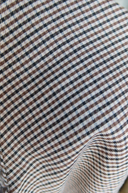 Plaid Bomber Jacket Taupe 8152