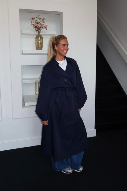 Trench Coat Midnight Blue 3186