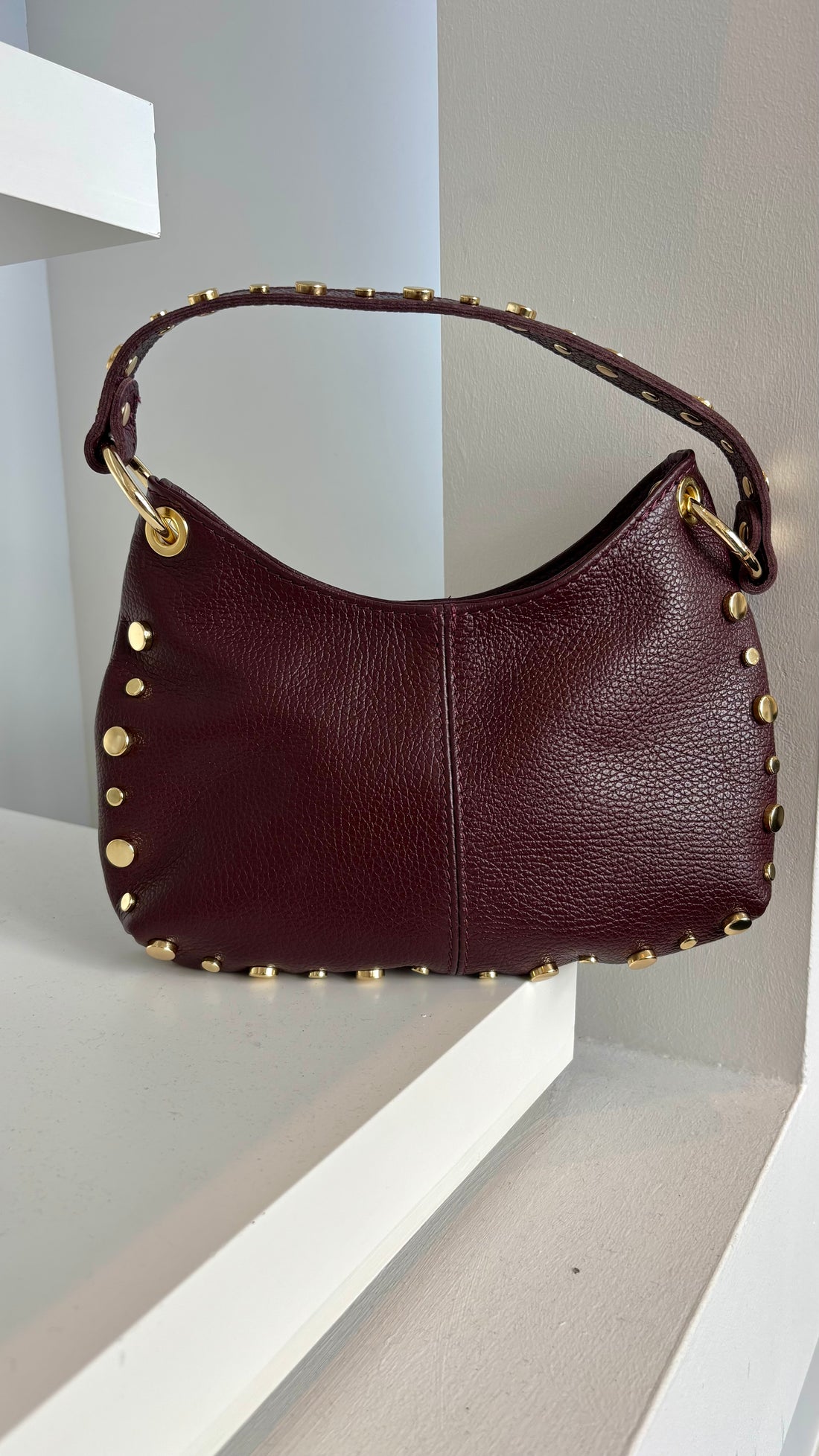 Studded Bag Burgundy