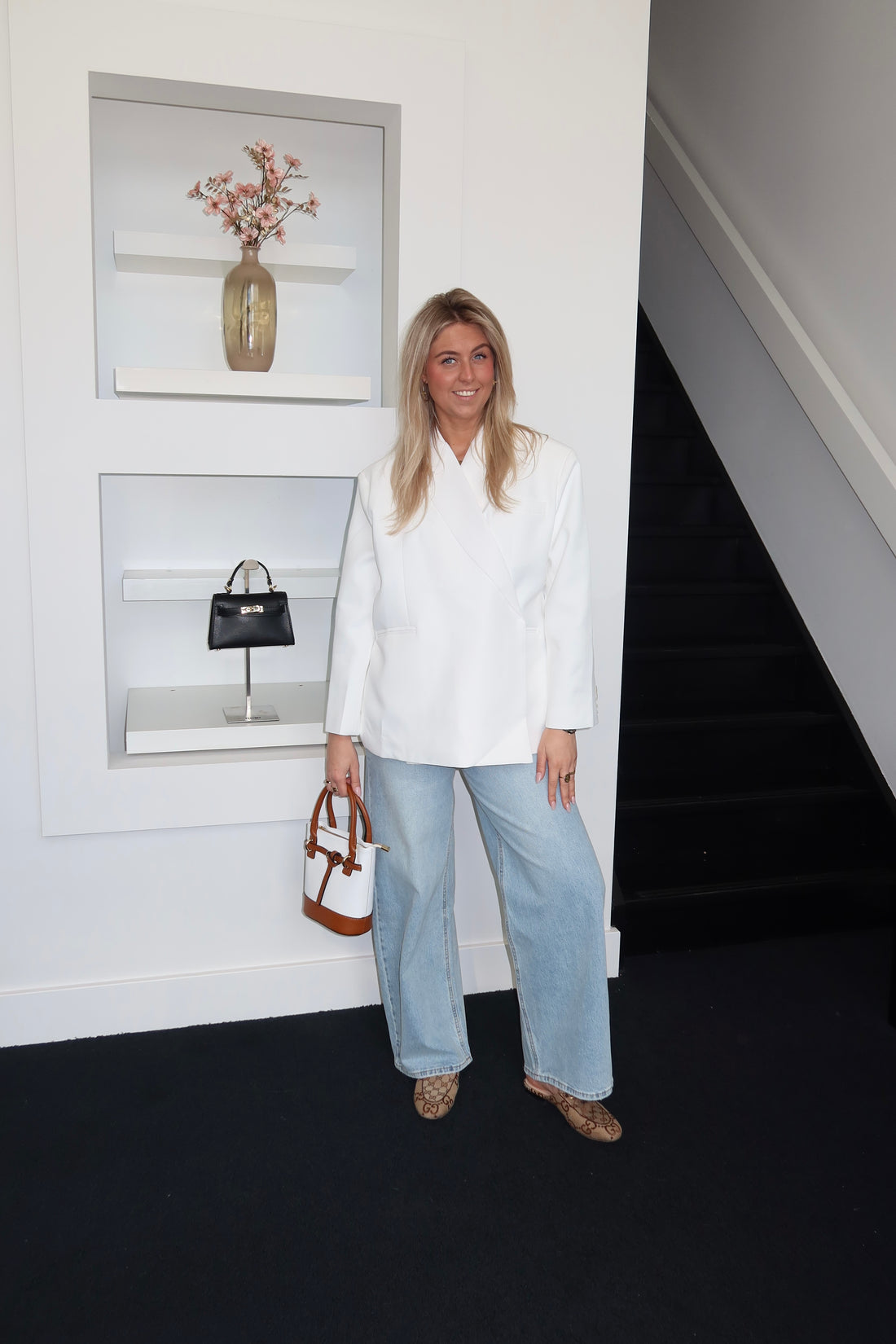 Lola Oversized Boxy Blazer White