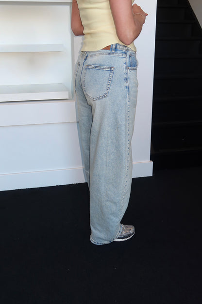 SeeSee Baggy Balloon Jeans Washed Denim 3378