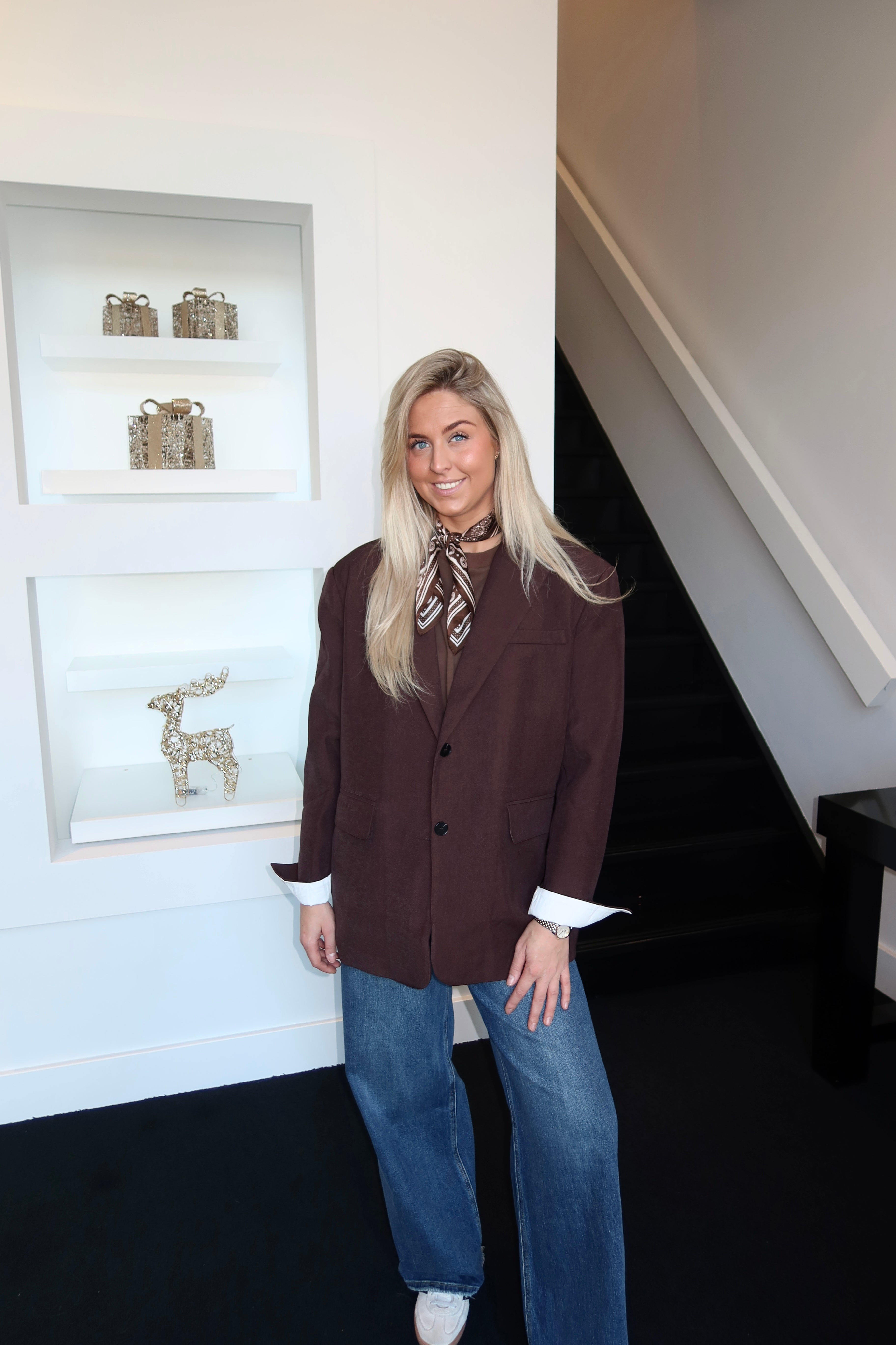 Brown Oversized Blazer 11287