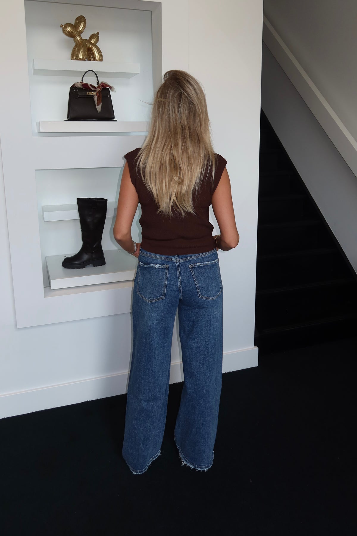 QH Baggy Loose Fit Jeans Dark Denim 3862-2