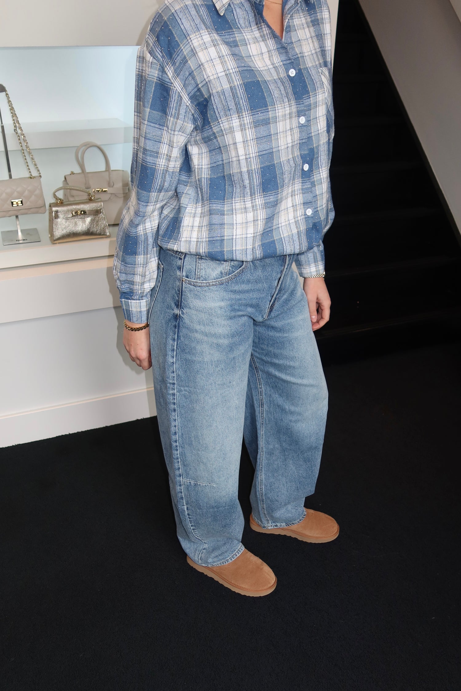 Laulia Barrel Fit Classic Blue Denim Jeans 6069-1