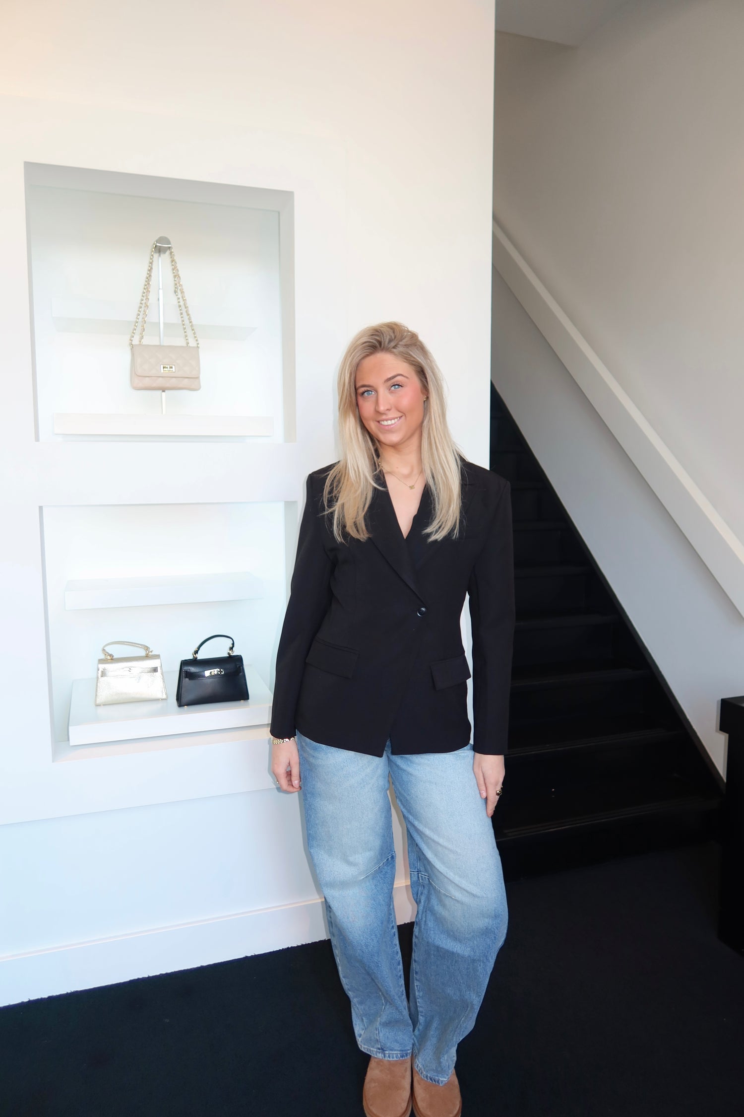 Shaped Blazer Black 3182