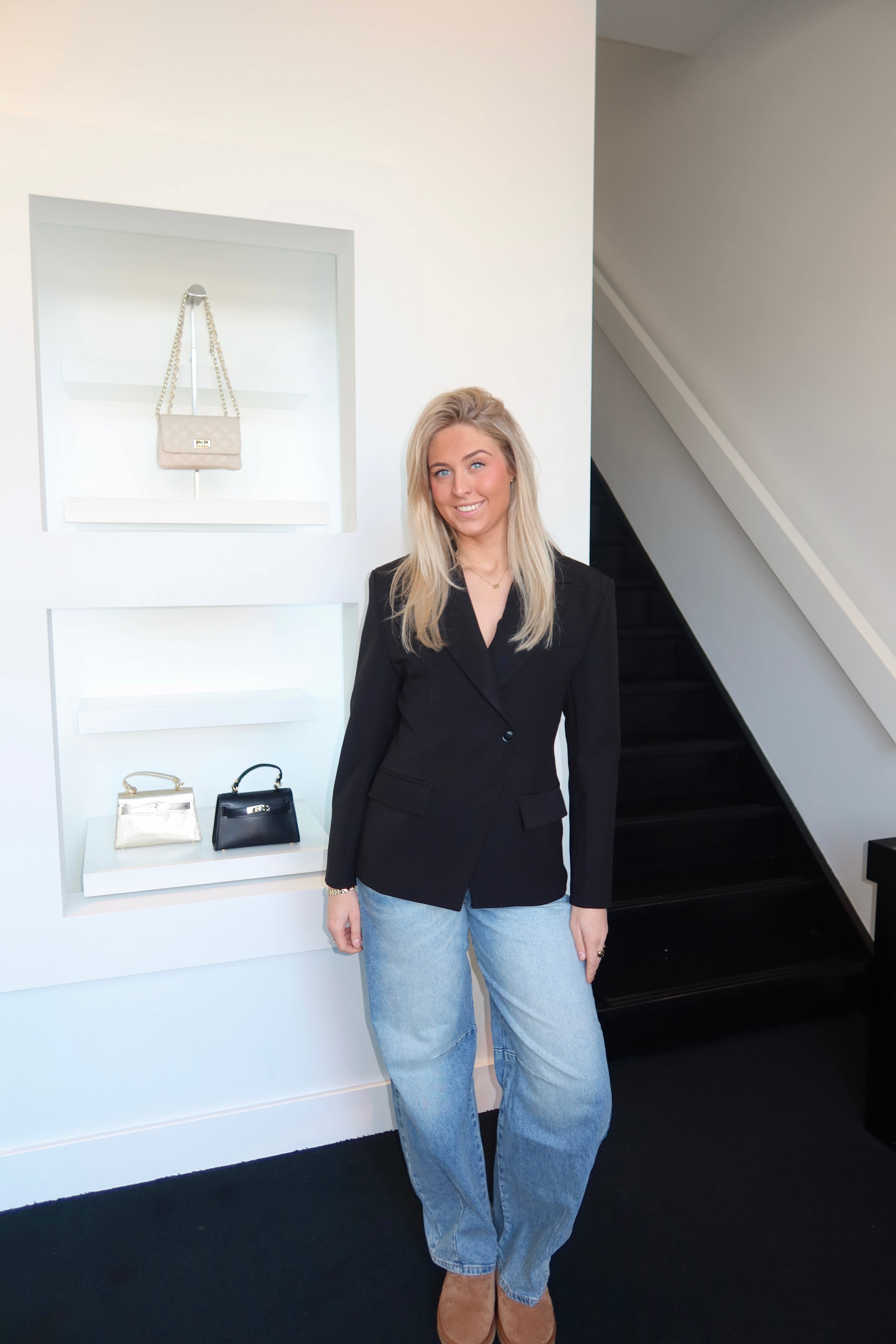 Shaped Blazer Black 3182