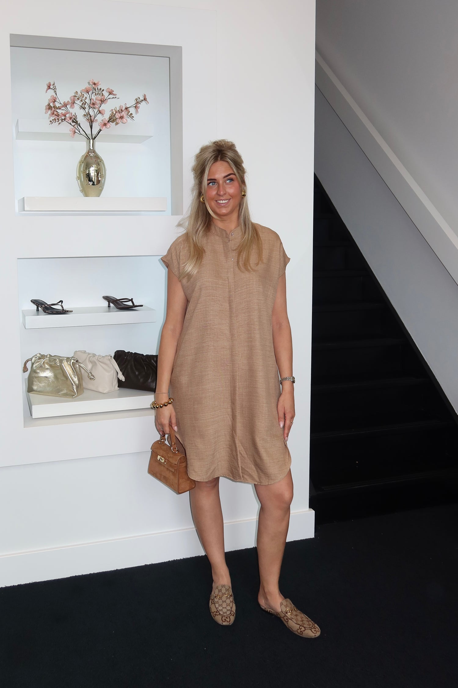 Elora Dress Camel 3966