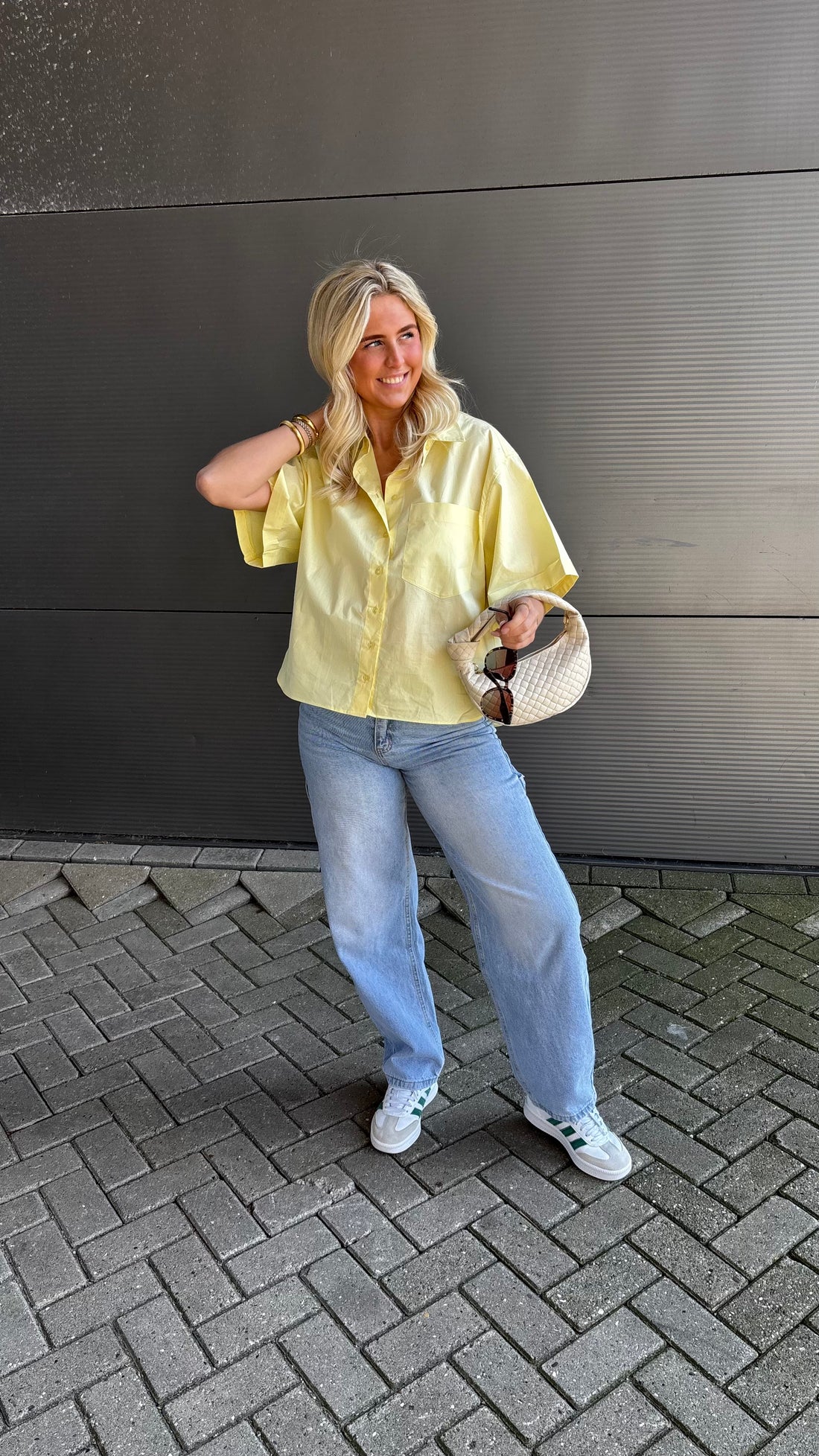 Juul Short Sleeve Blouse Yellow 4553