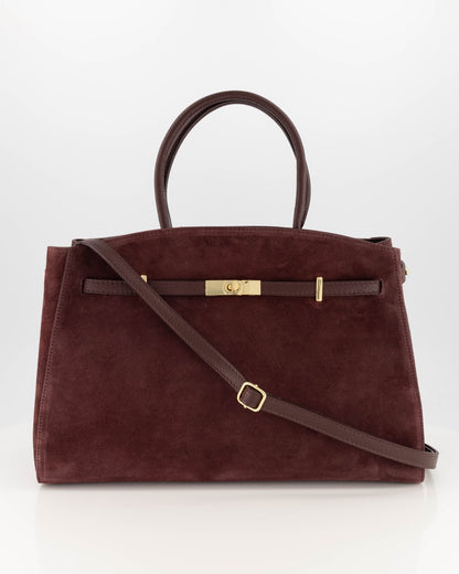 Bibi Suede Bag Bordeaux