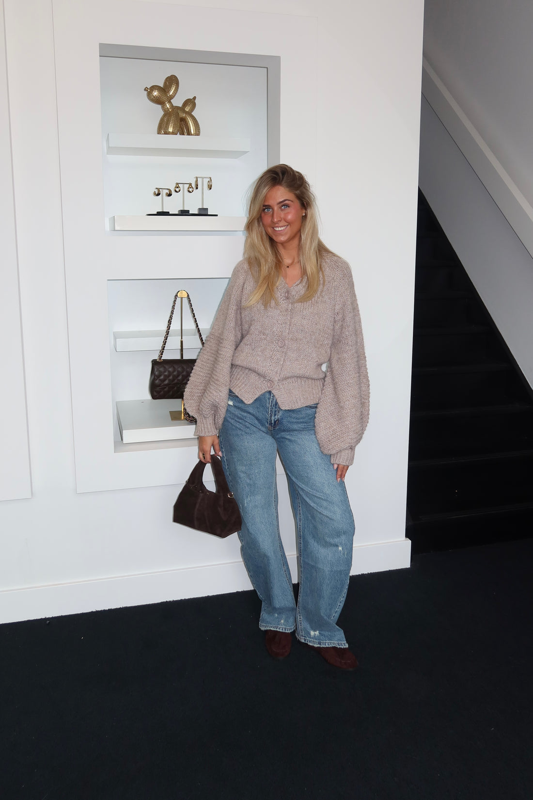 Knitted Cardigan Camel 2013-11