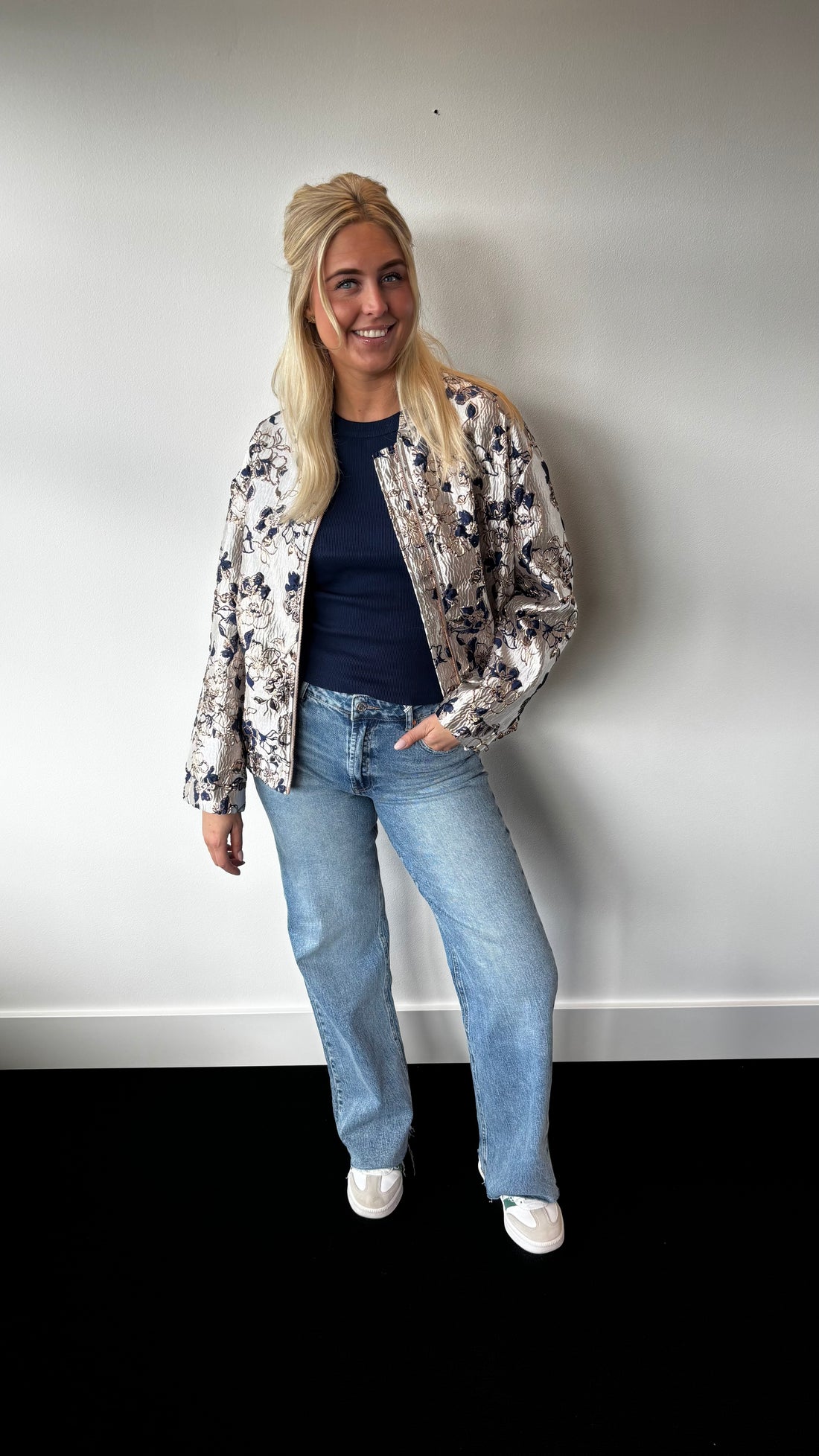 Marie Blossom Bomber Blue
