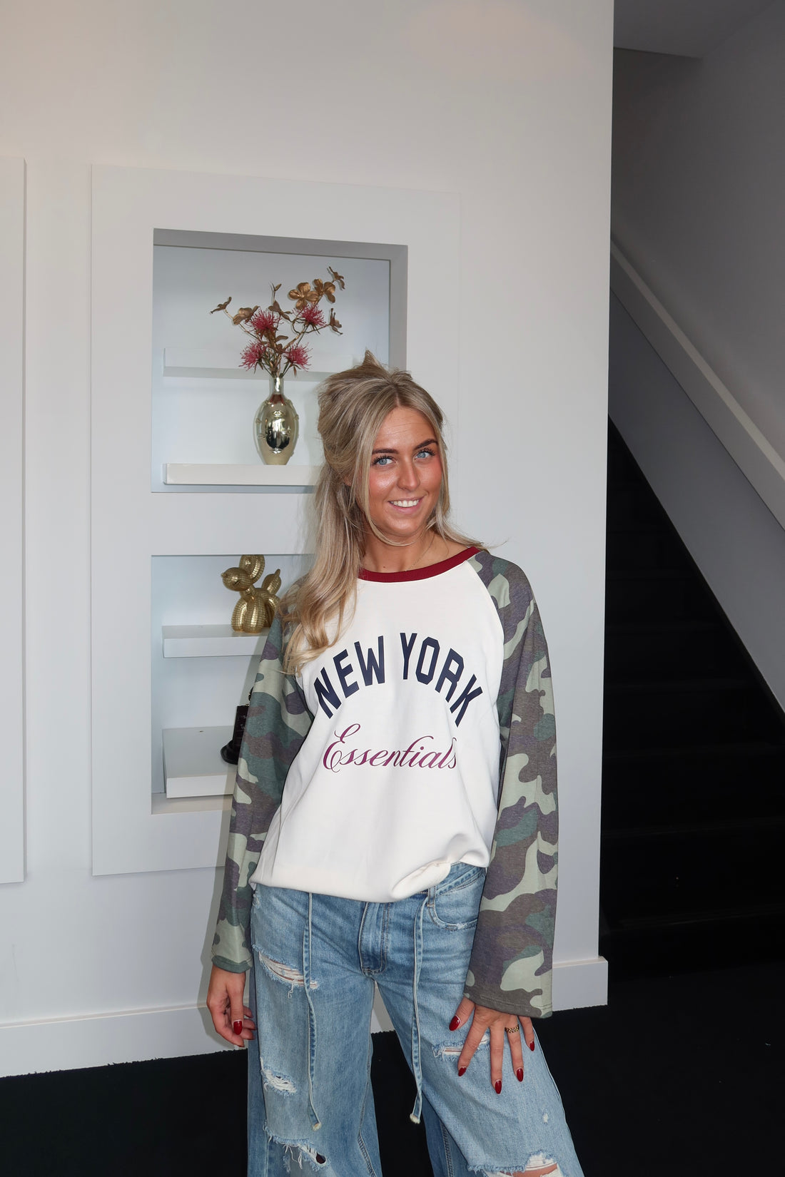 Ambika Longsleeve New York Camo Bordeaux