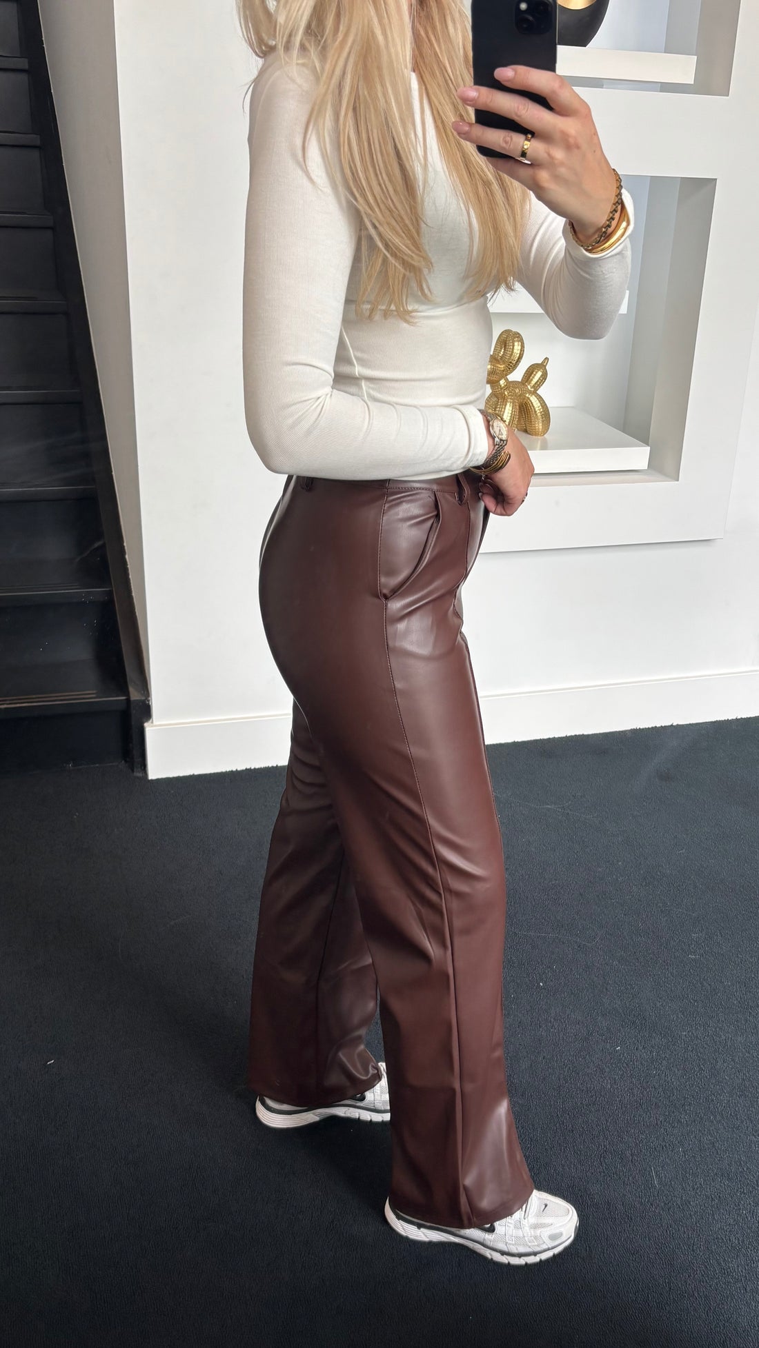 Eef Straight Leg Pants Brown 391