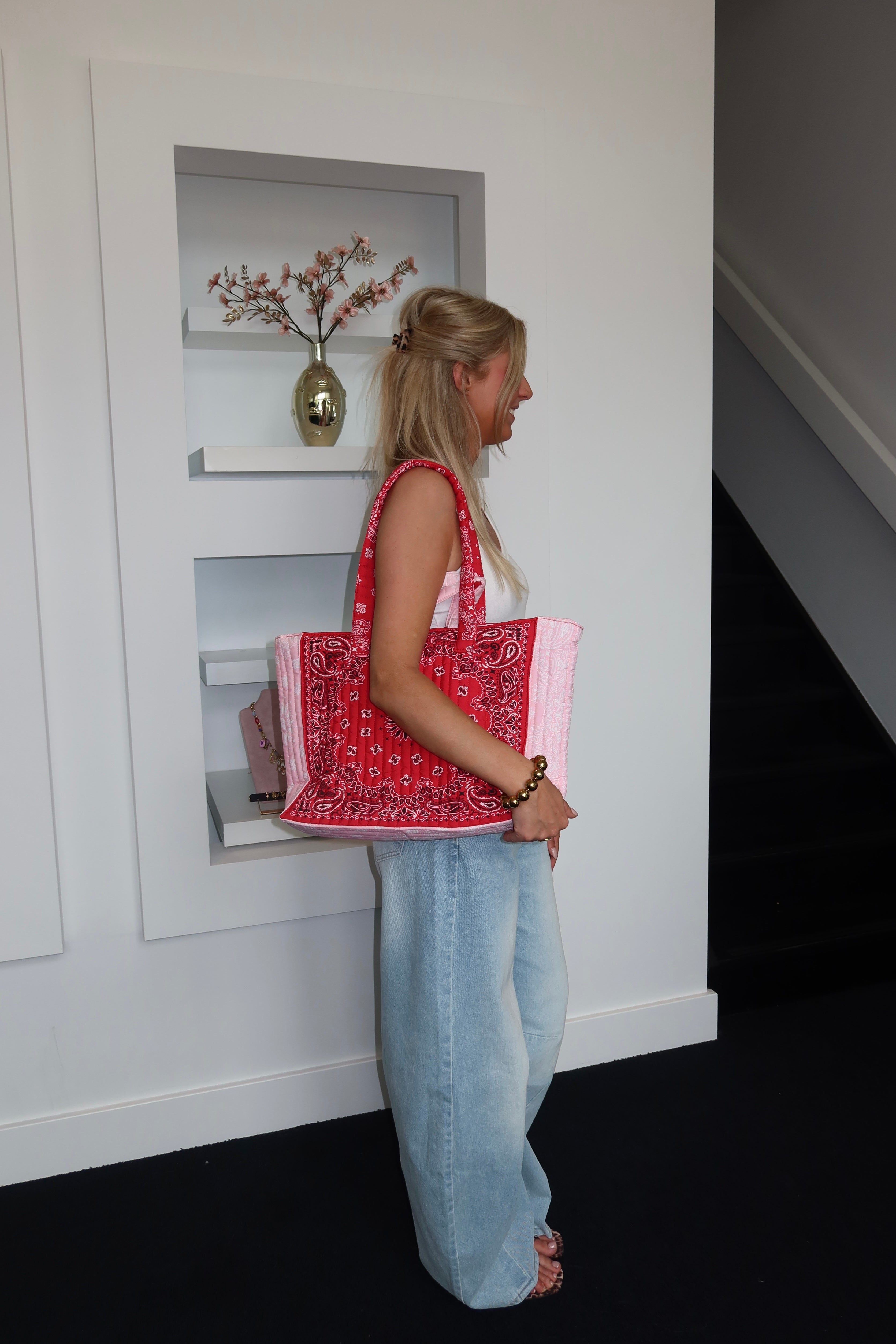 Bandana Shopper Red