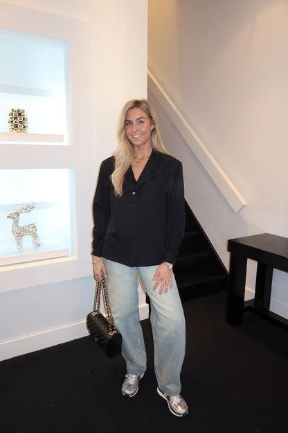 Amina Oversized Blouse Black