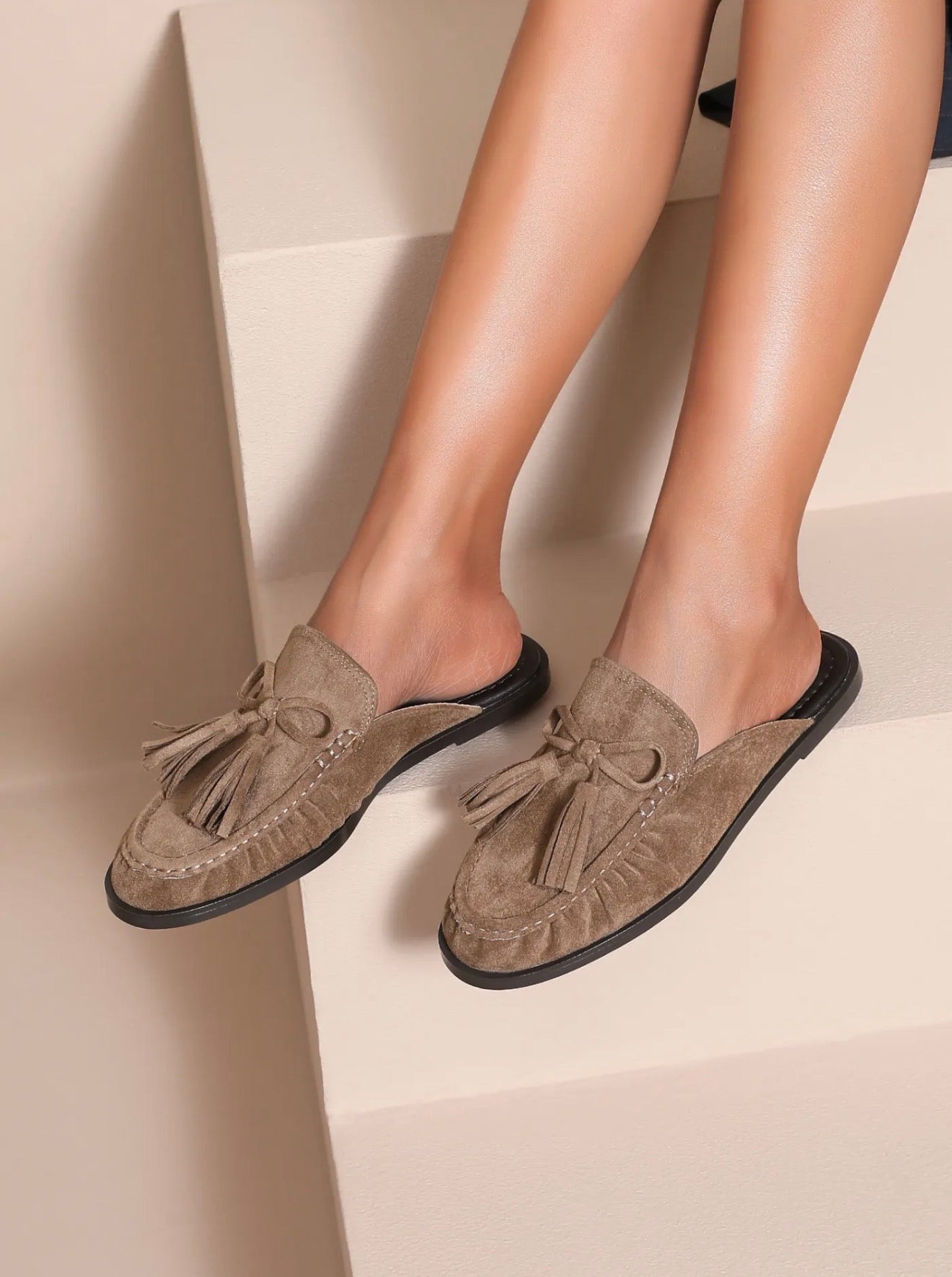 Sophie Suede Loafers Camel