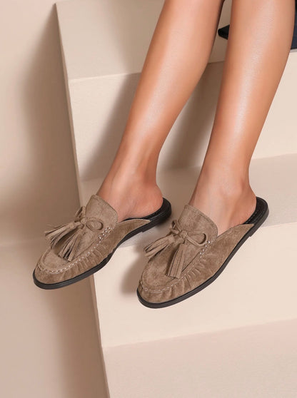 Sophie Suede Loafers Camel
