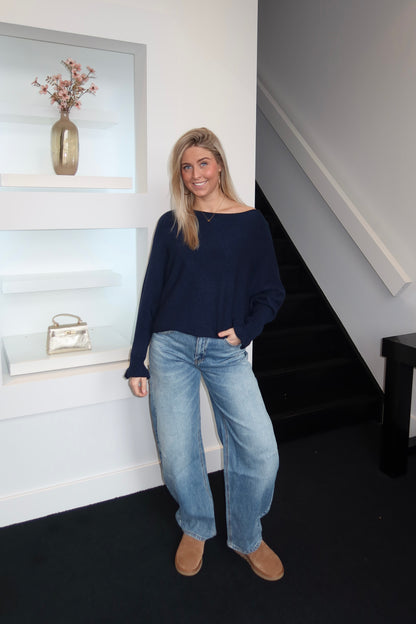 Gianna Knitted Sweater Navy