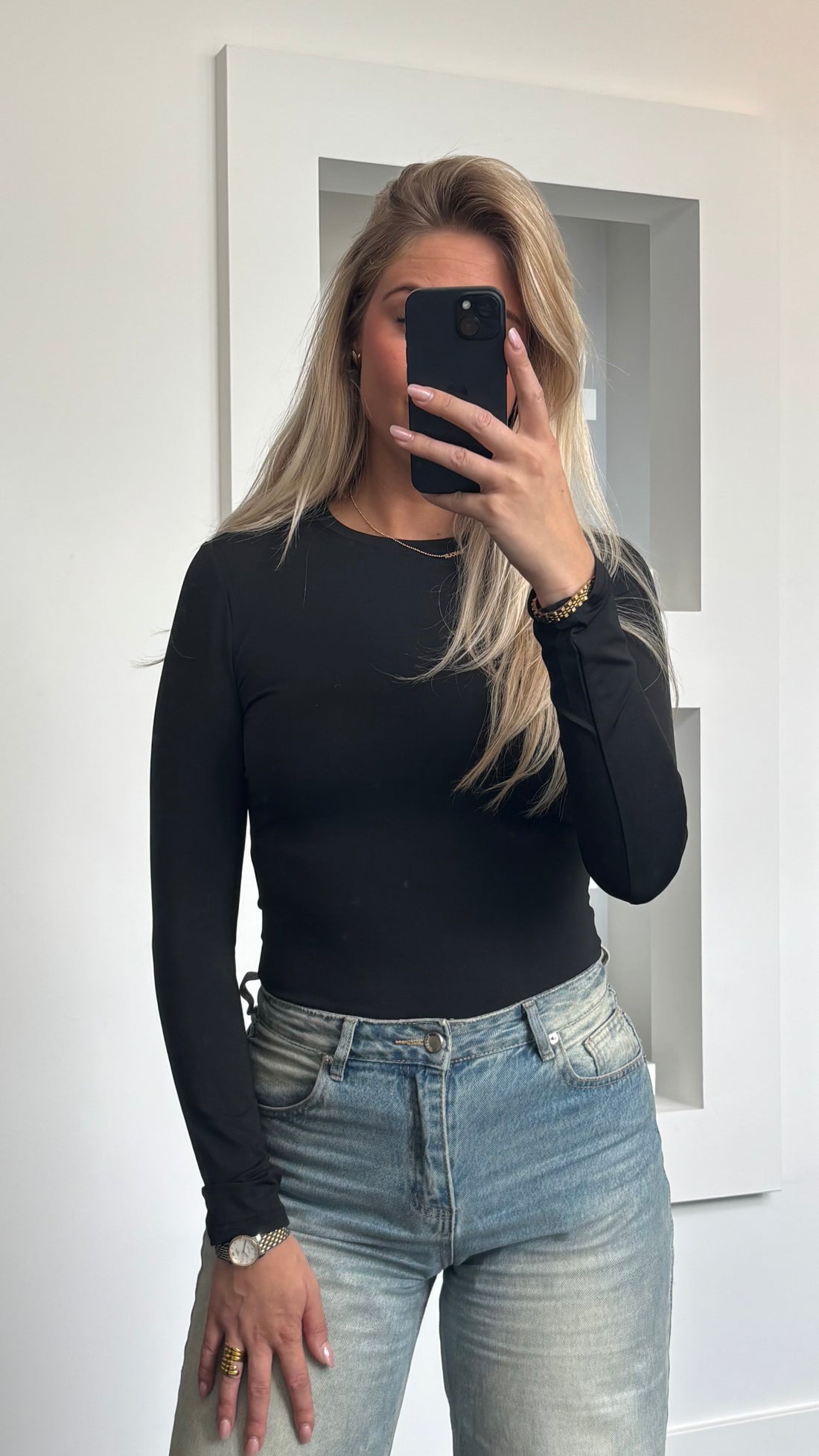 Monica Long Sleeve Body Black