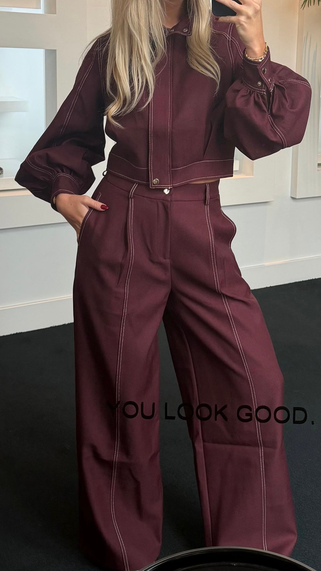Joy Bordeaux Pants 61381