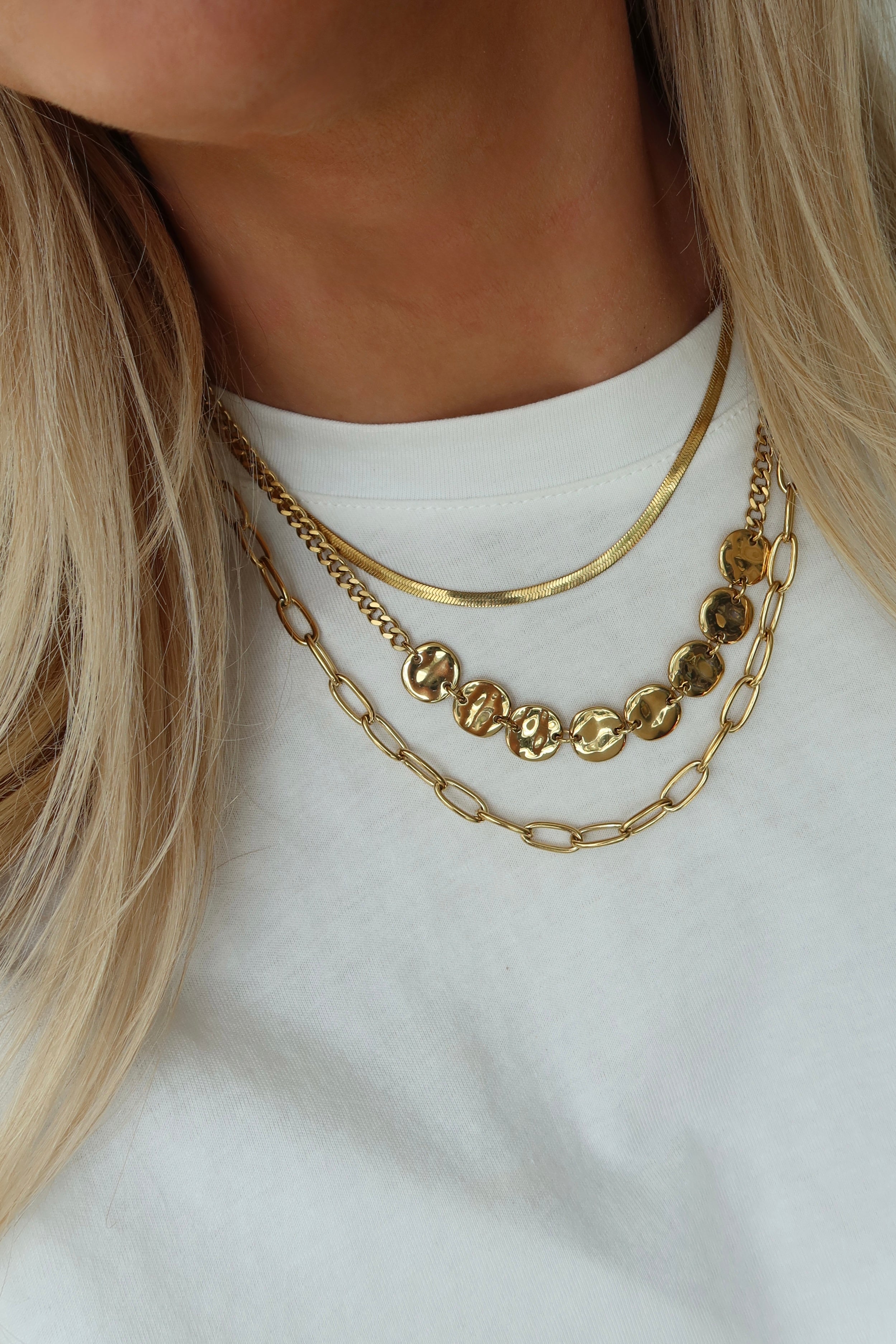 Triple Dots Chain Necklace