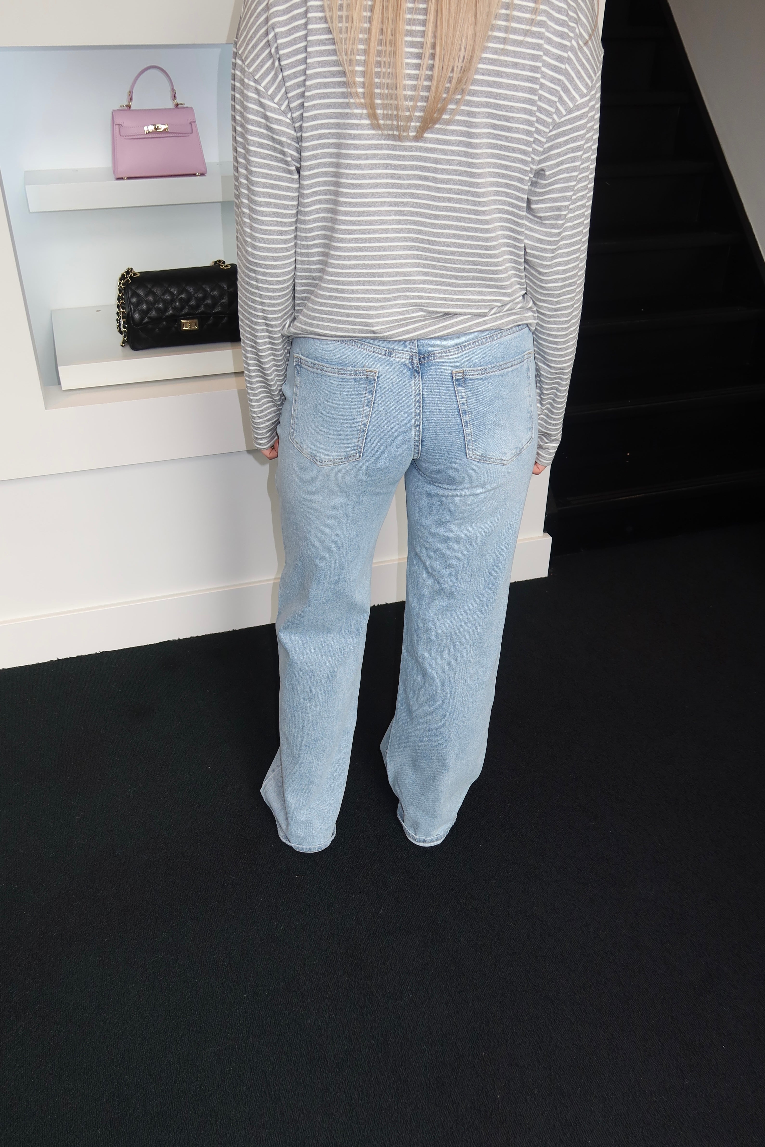 Redial Mid Waist Extra Tall Straight Leg Jeans 7377