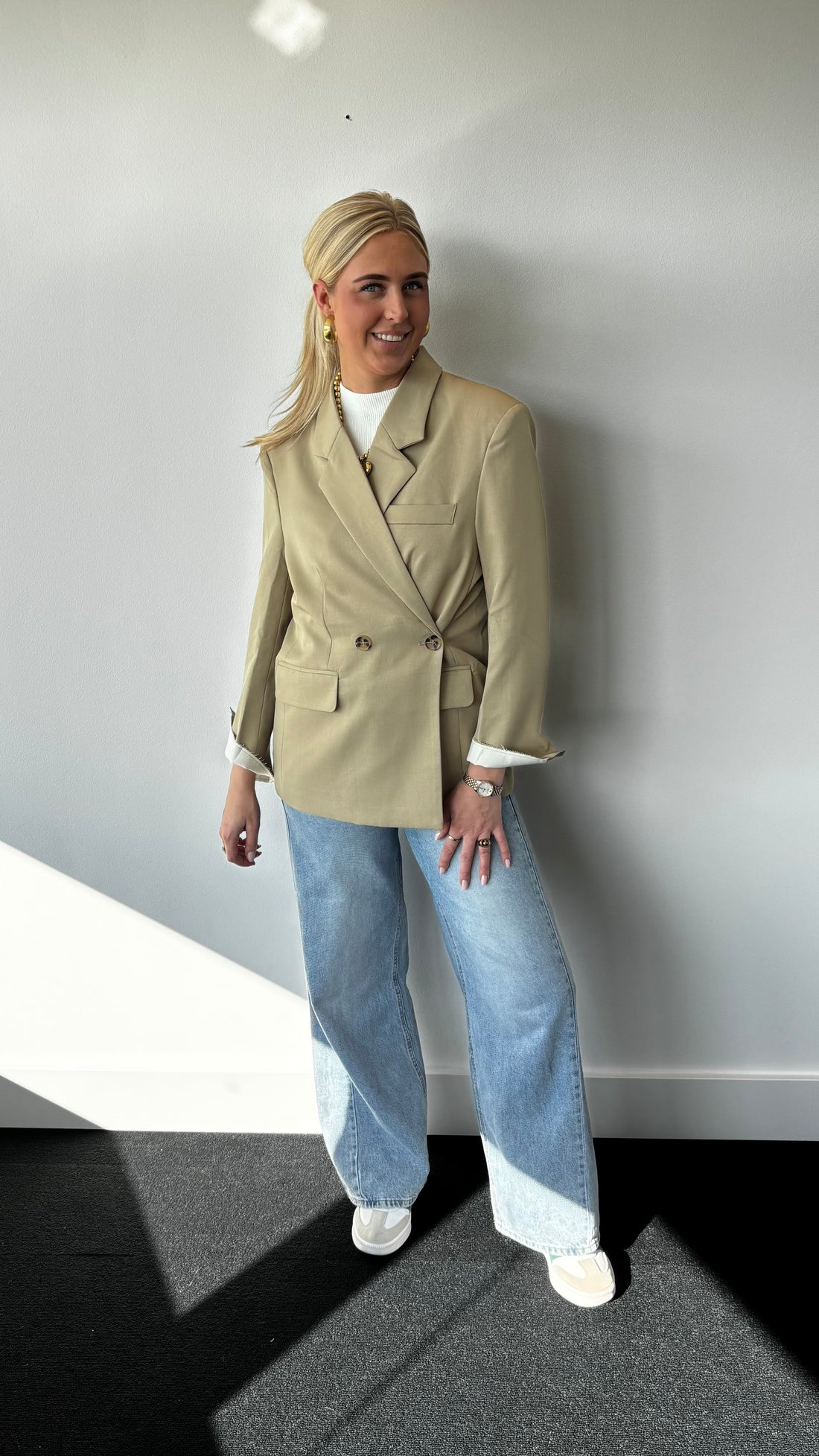 Alix Fitted Blazer Sage Green 24747