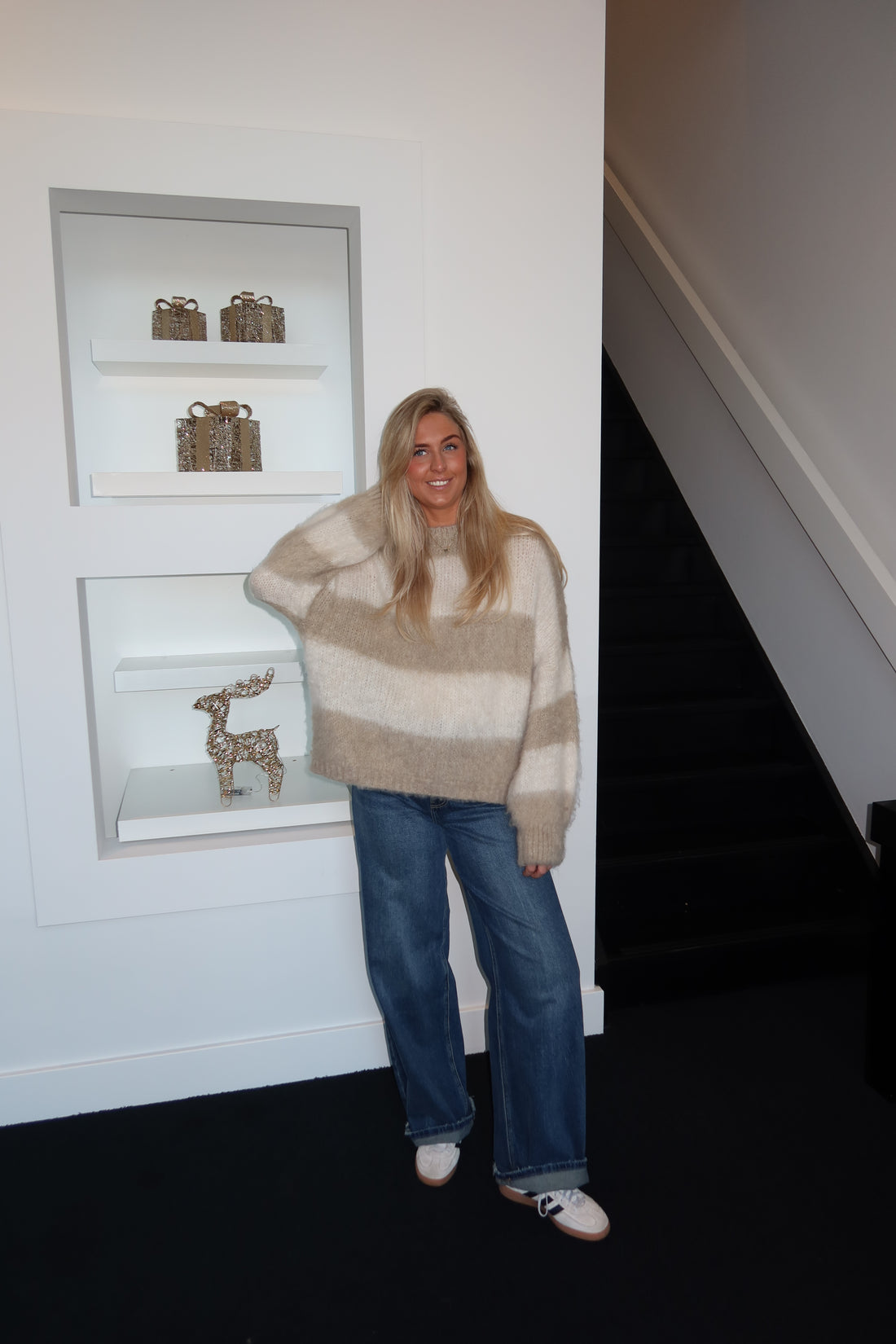 Striped Sweater Beige