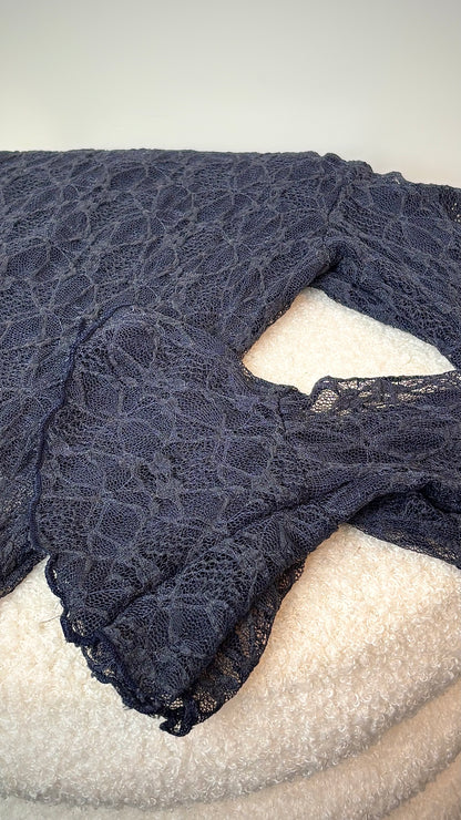 Macy Lace Top Navy 24219