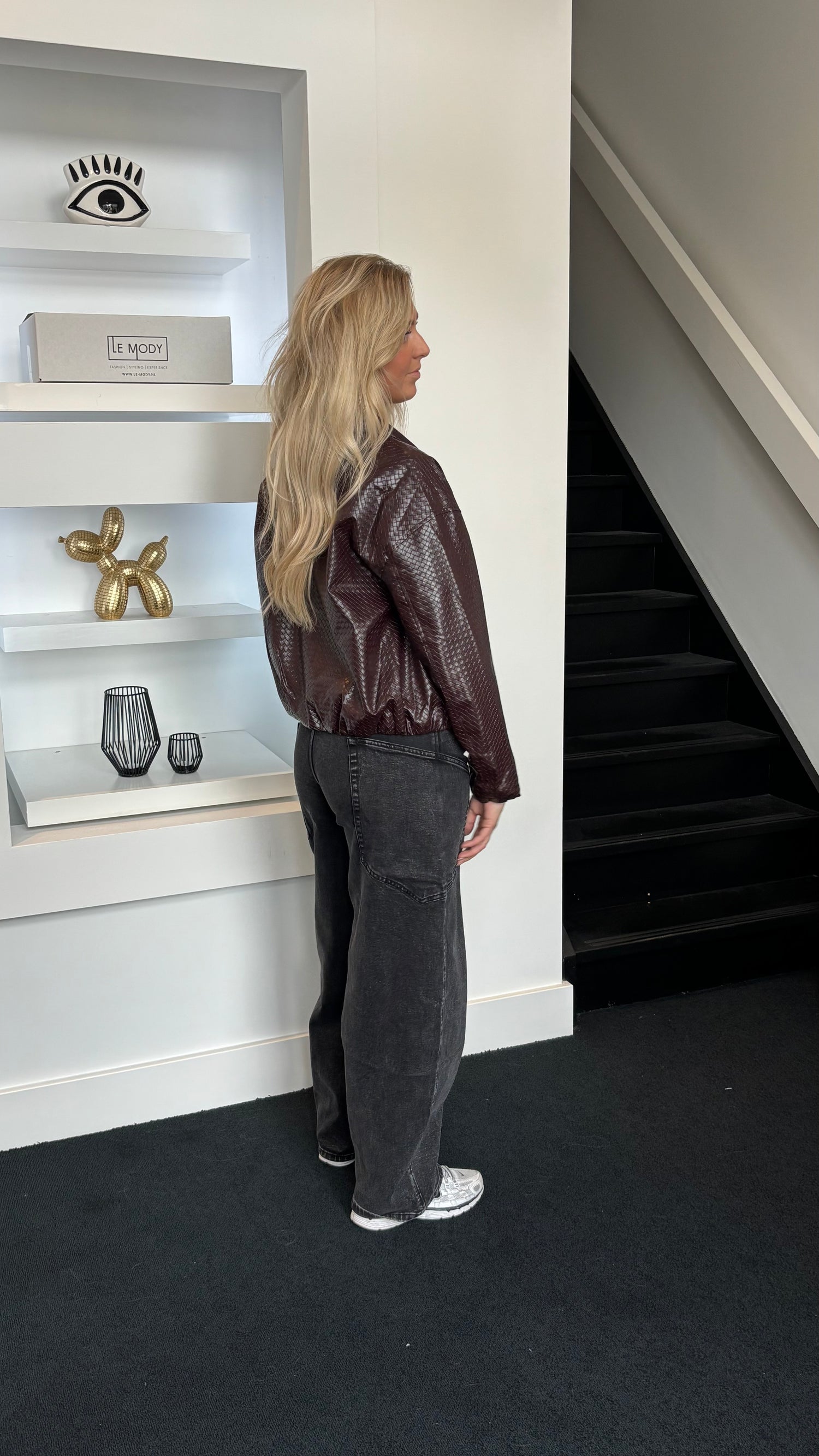 The Signature Row Bomber Burgundy 8380
