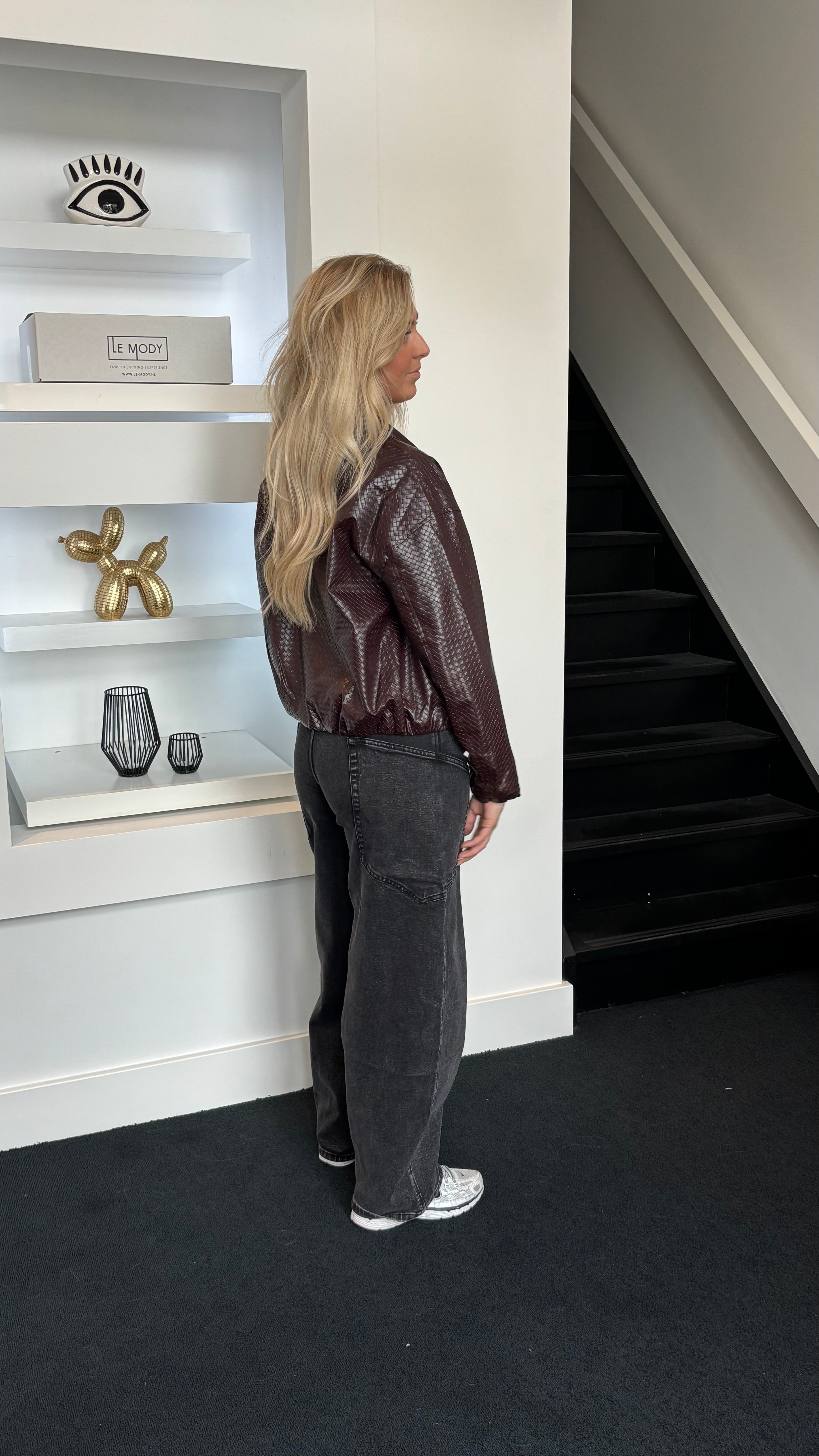 The Signature Row Bomber Burgundy 8380