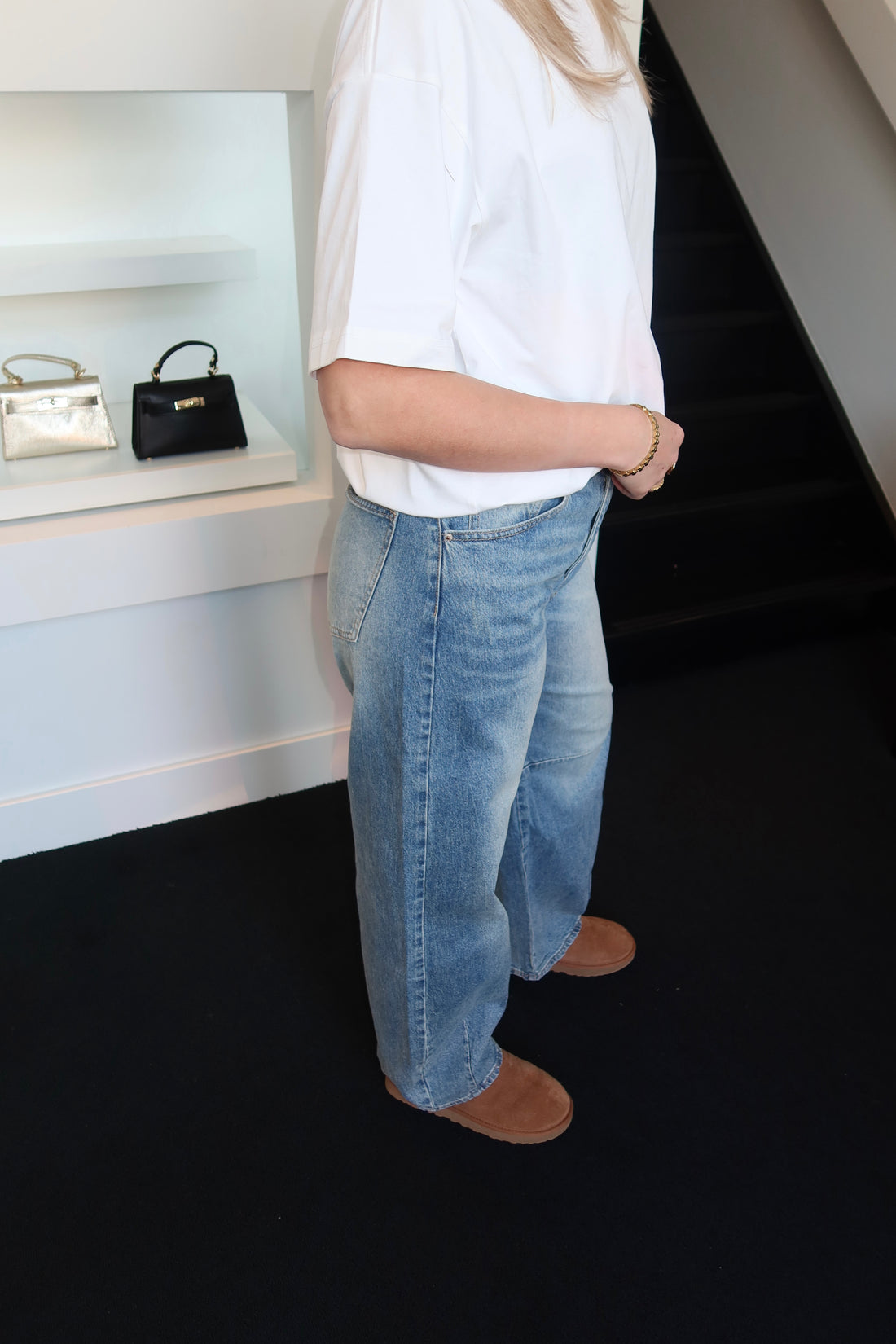 Laulia Wide Balloon Fit Denim Jeans 6075