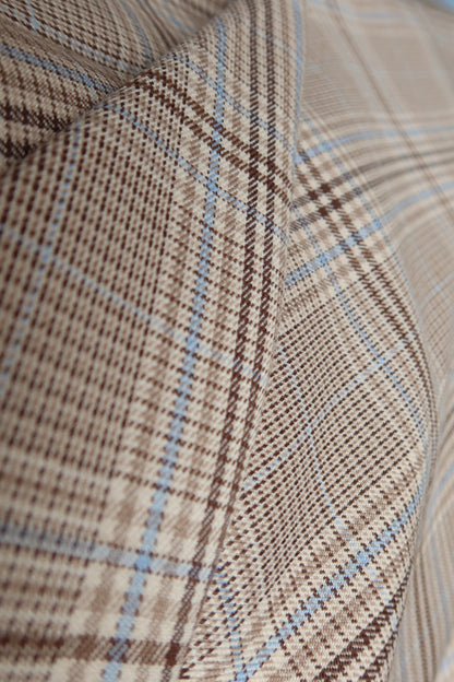 Lola Oversized Boxy Blazer Khaki Plaid