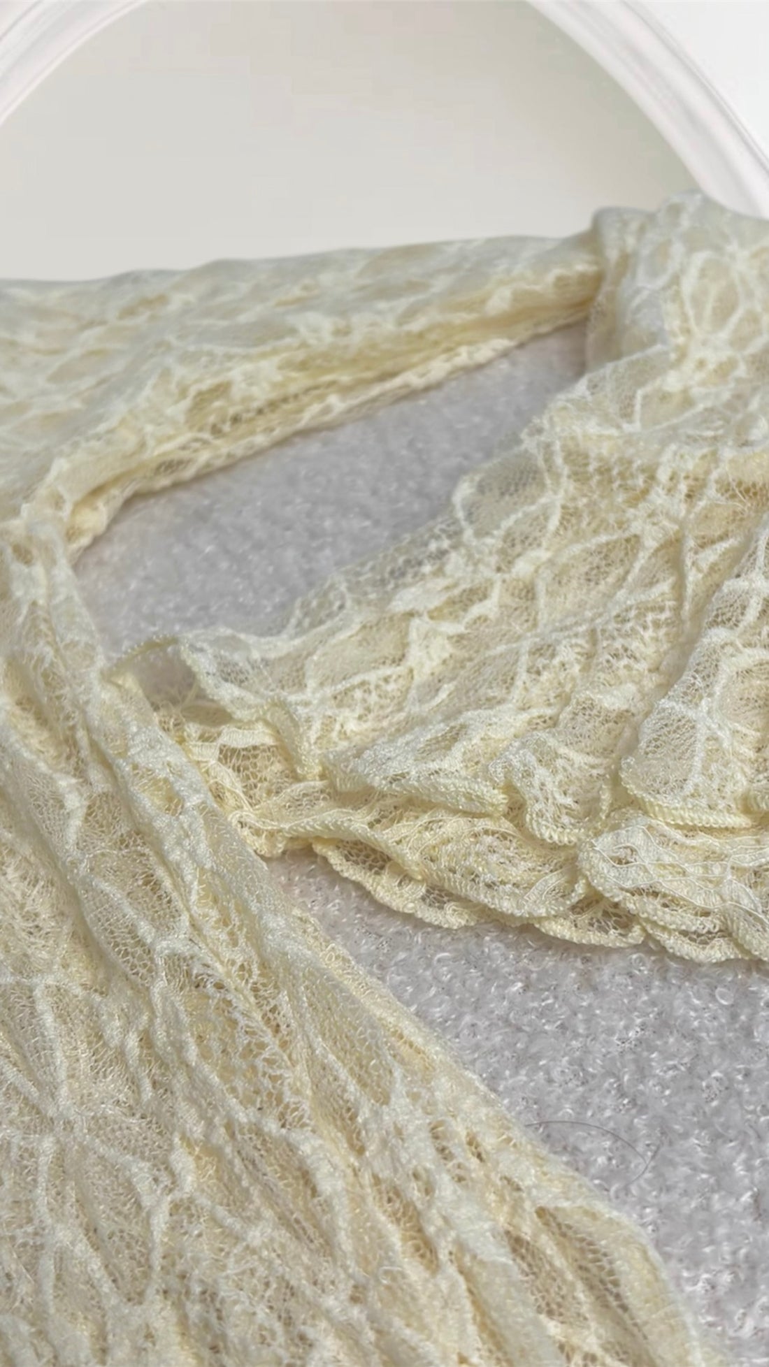 Wide Sleeve Lace Top Butter Yellow
