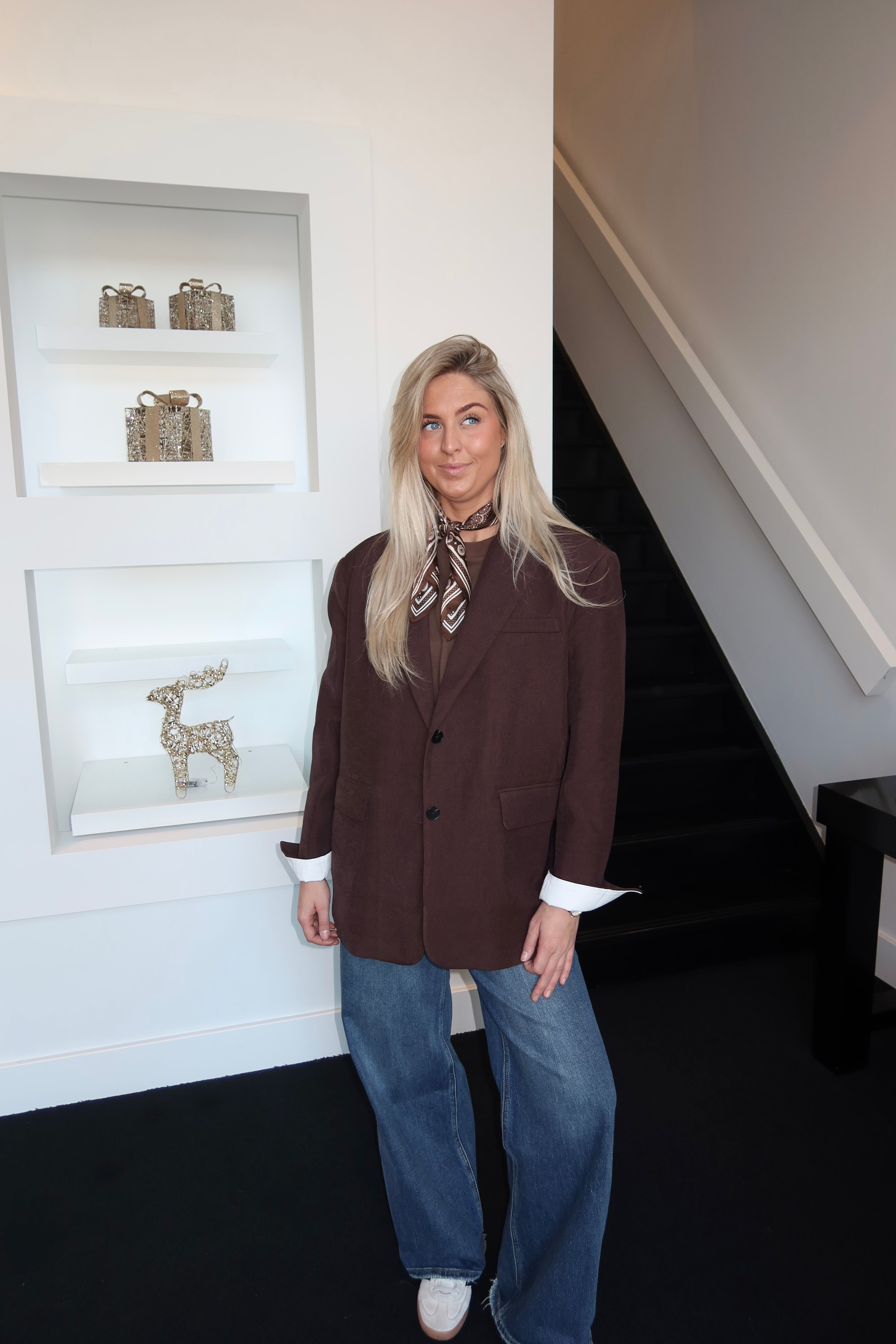 Brown Oversized Blazer 11287