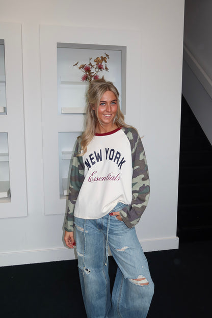 Ambika Longsleeve New York Camo Bordeaux