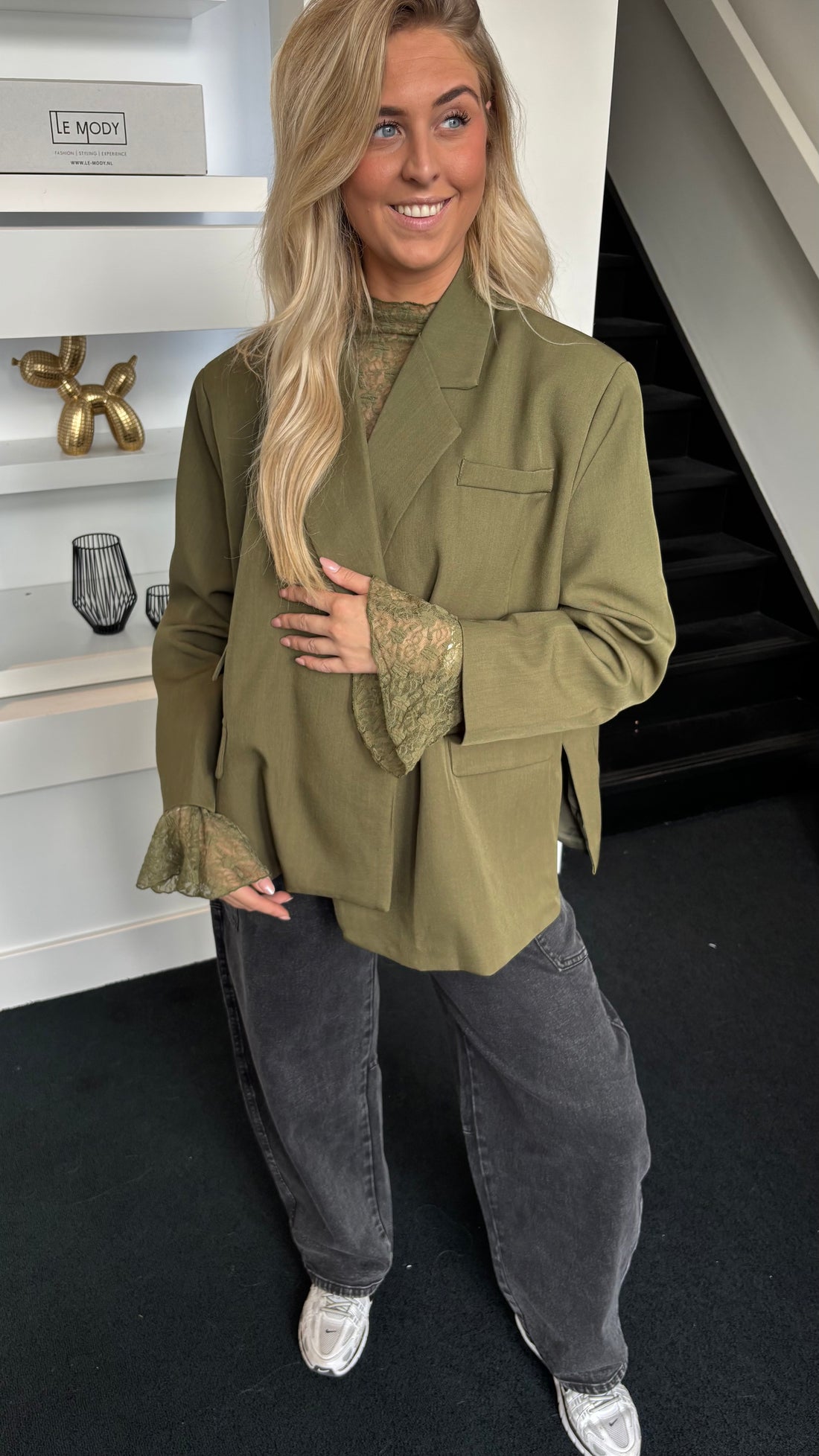 Kaya Lace Top Olive