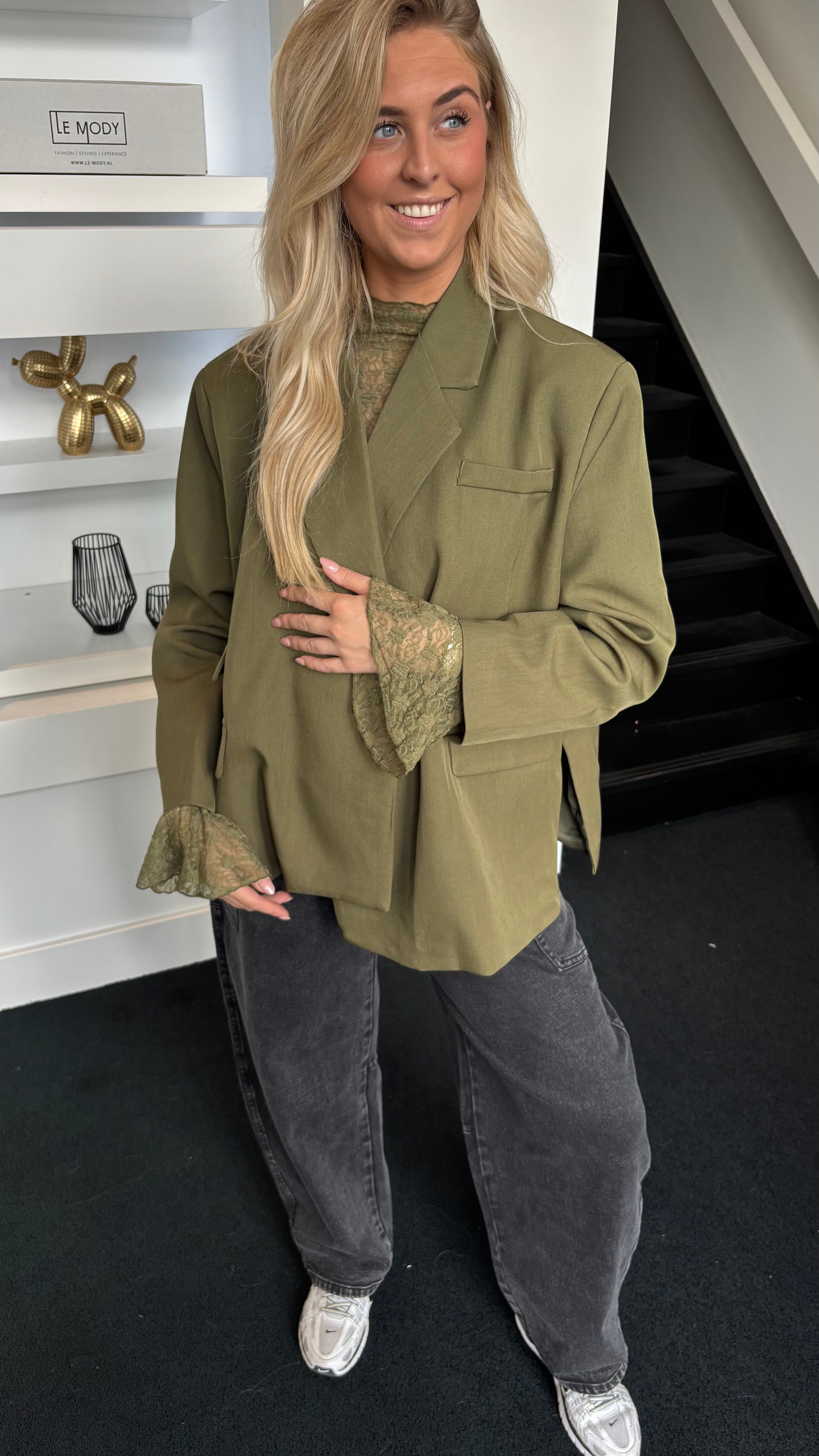 Kaya Lace Top Olive