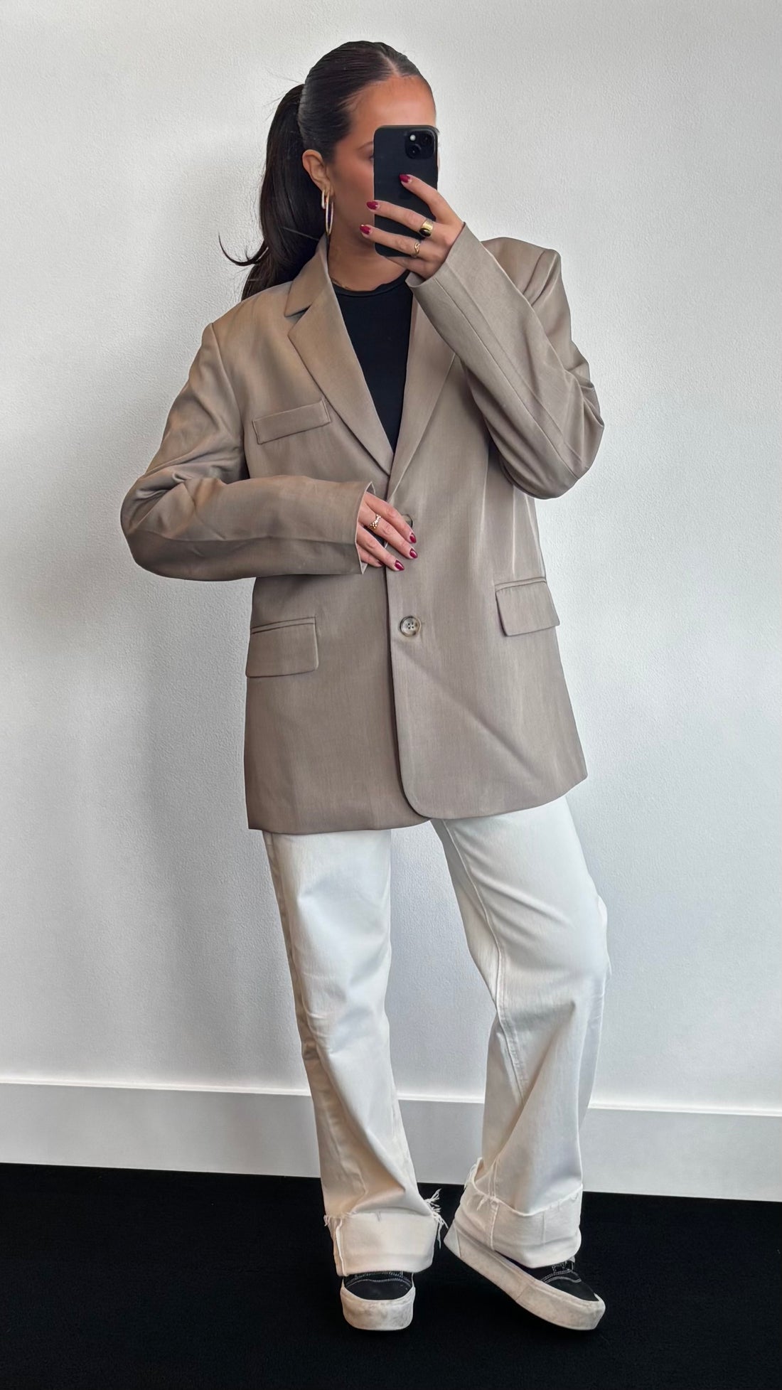 Romy Oversized Blazer Taupe