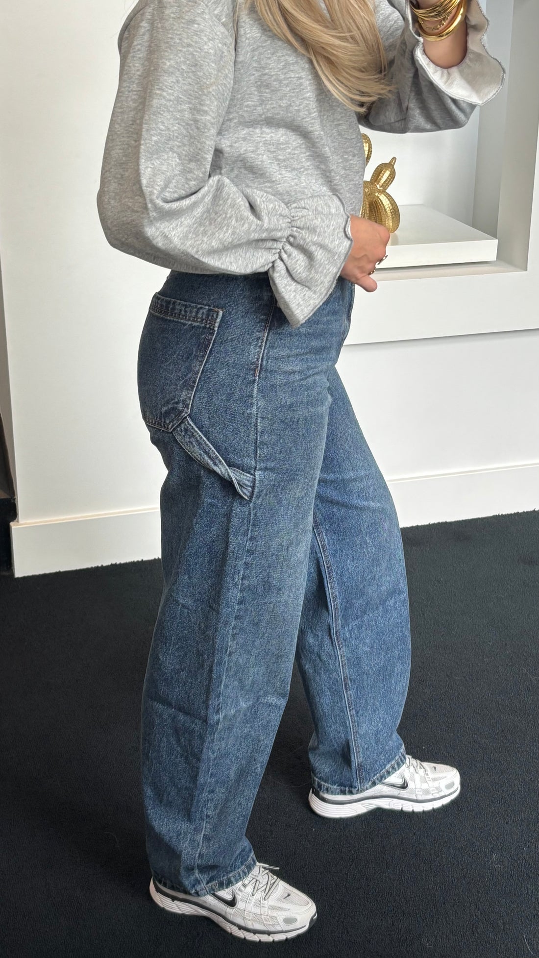 Gina Baggy Jeans Dark Denim 3239