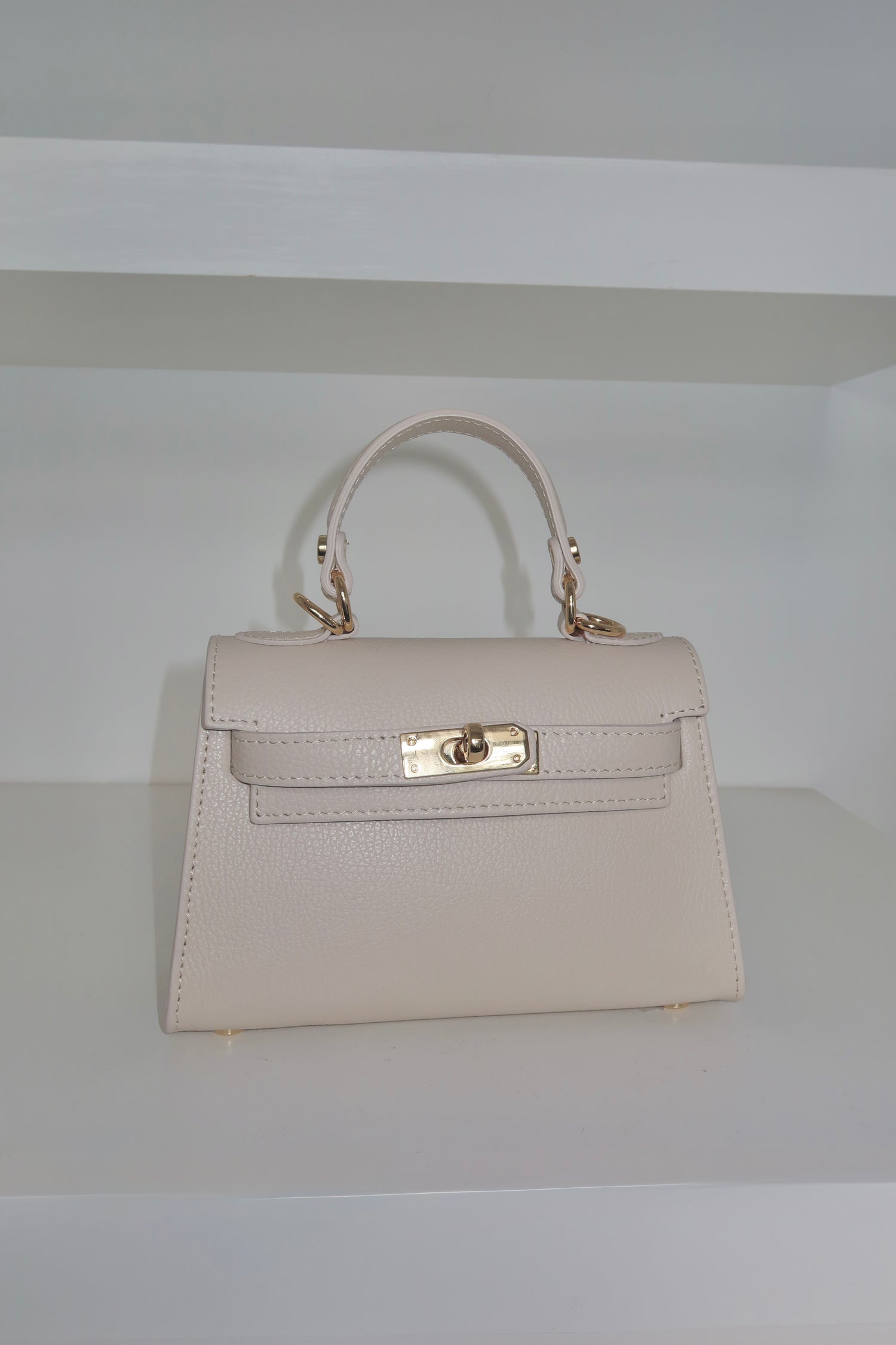 Kella Leather Bag Beige