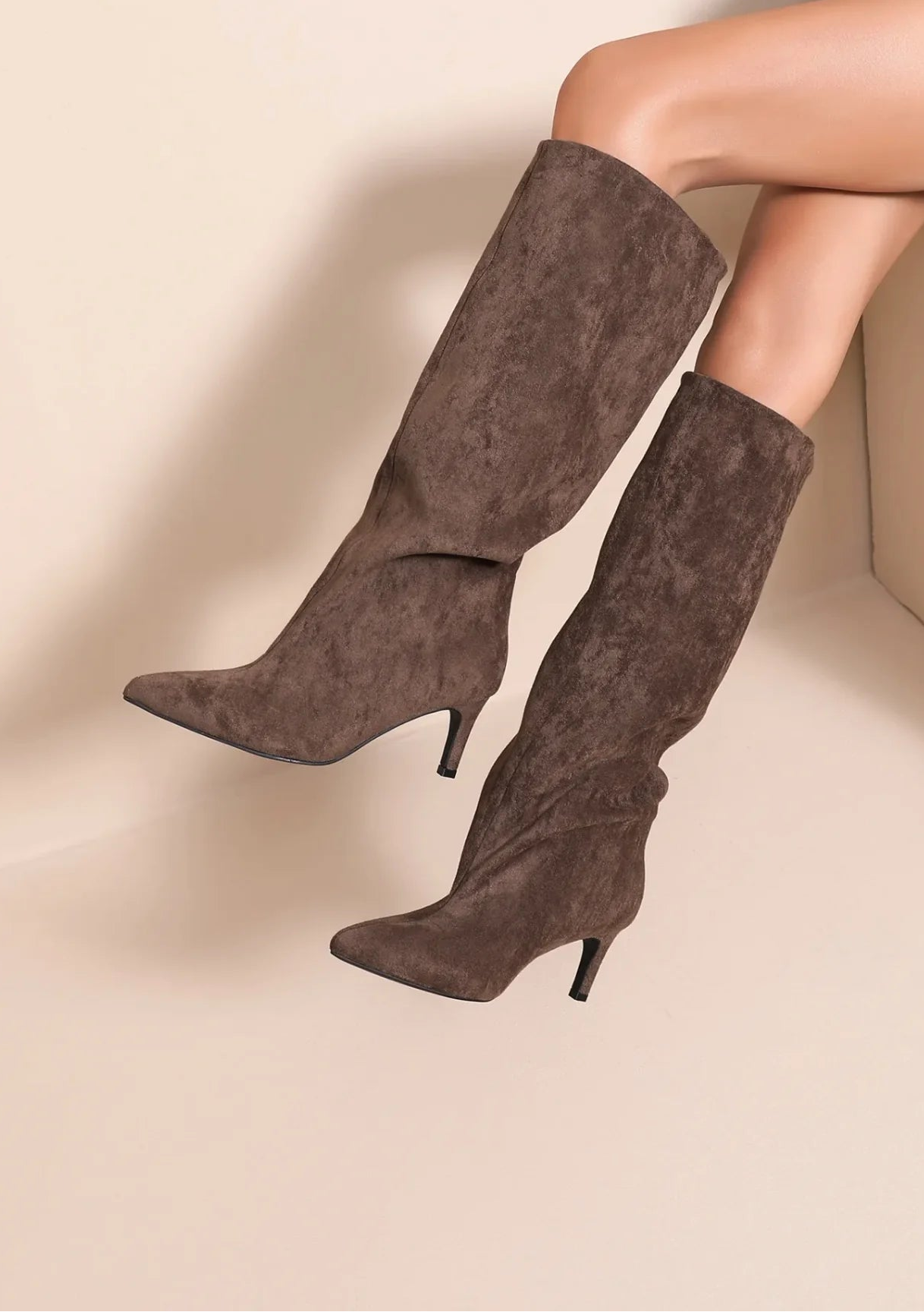 Vera Suede Boots Mocha