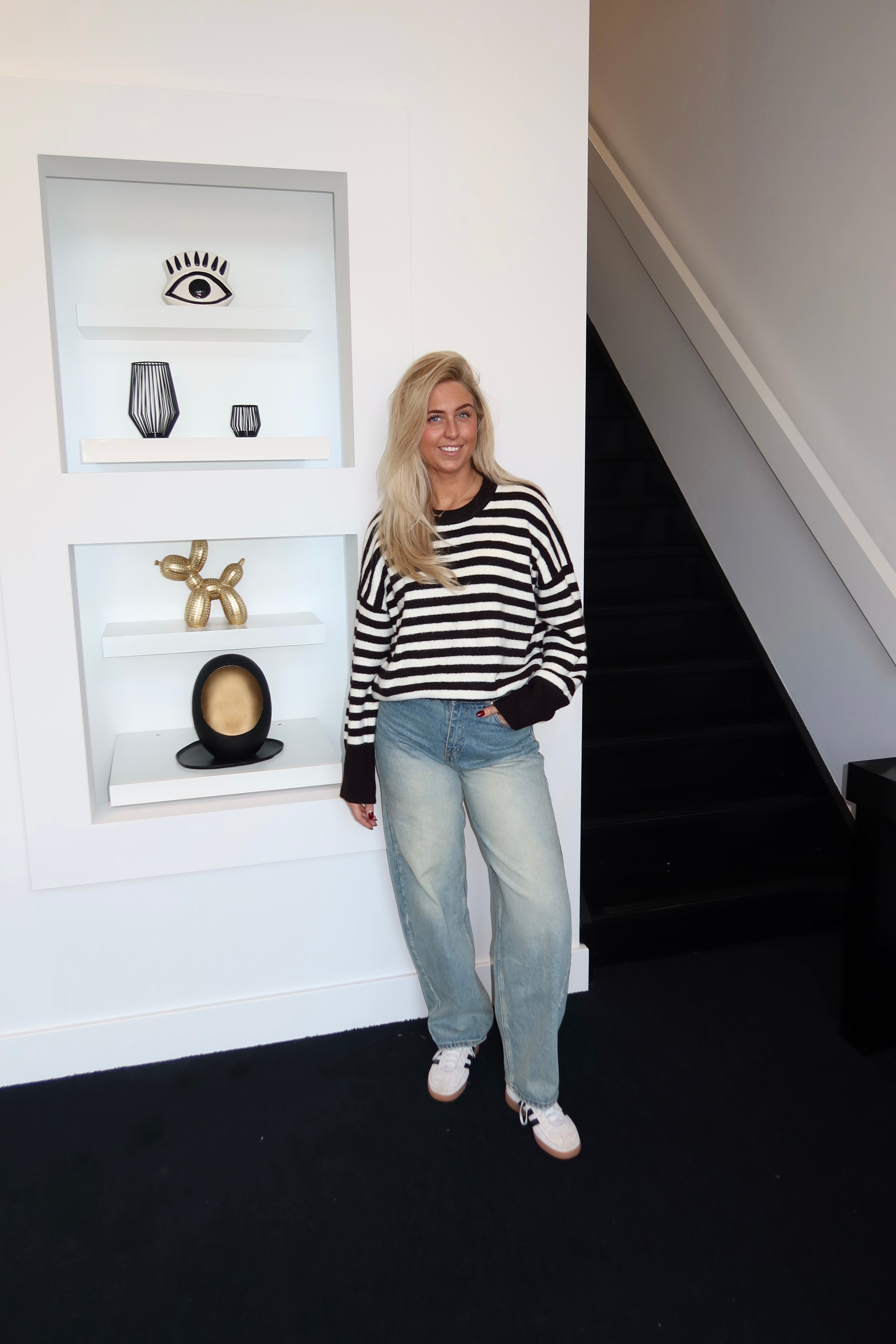 Marlotte Striped Knit Brown 7006