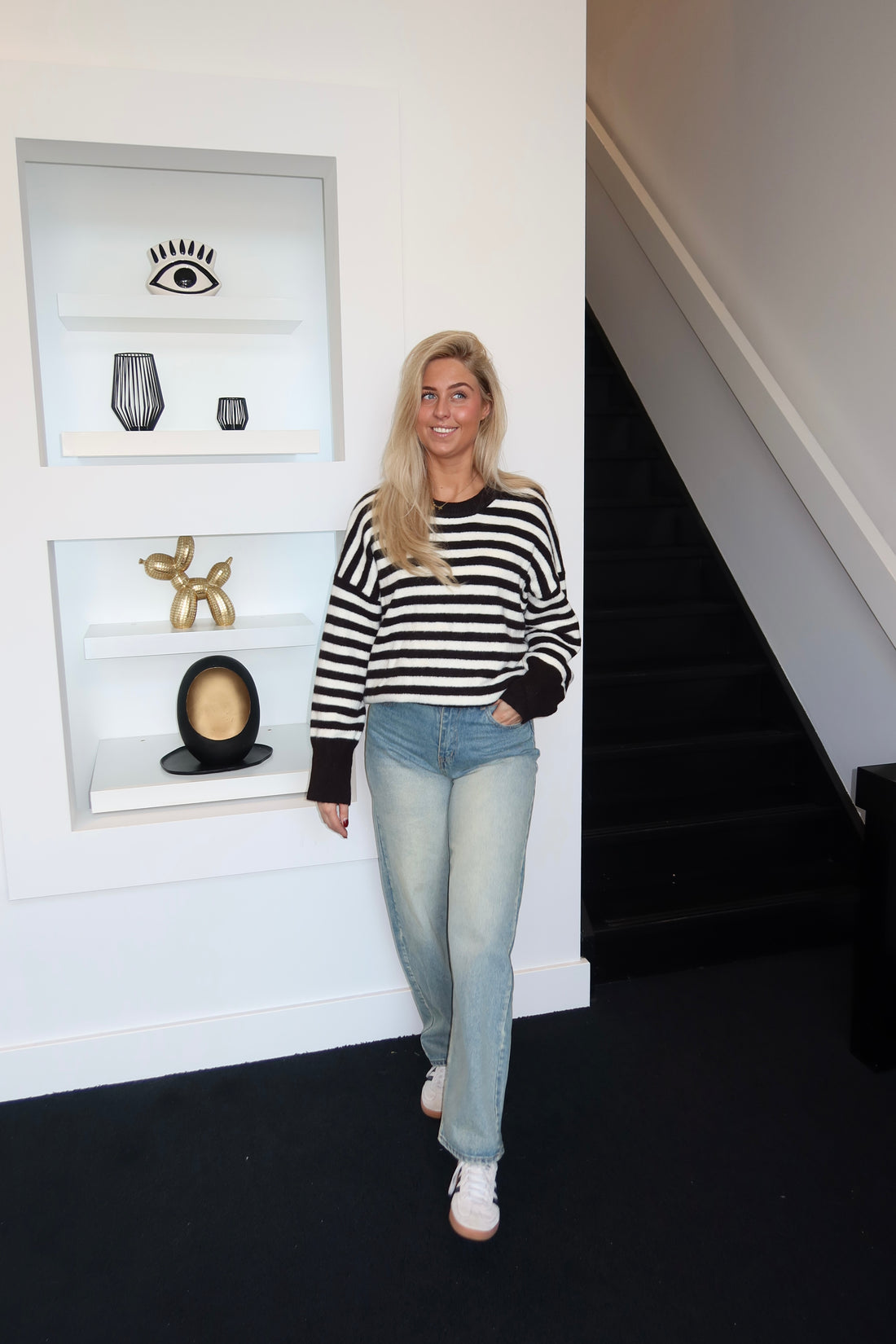 Marlotte Striped Knit Brown 7006