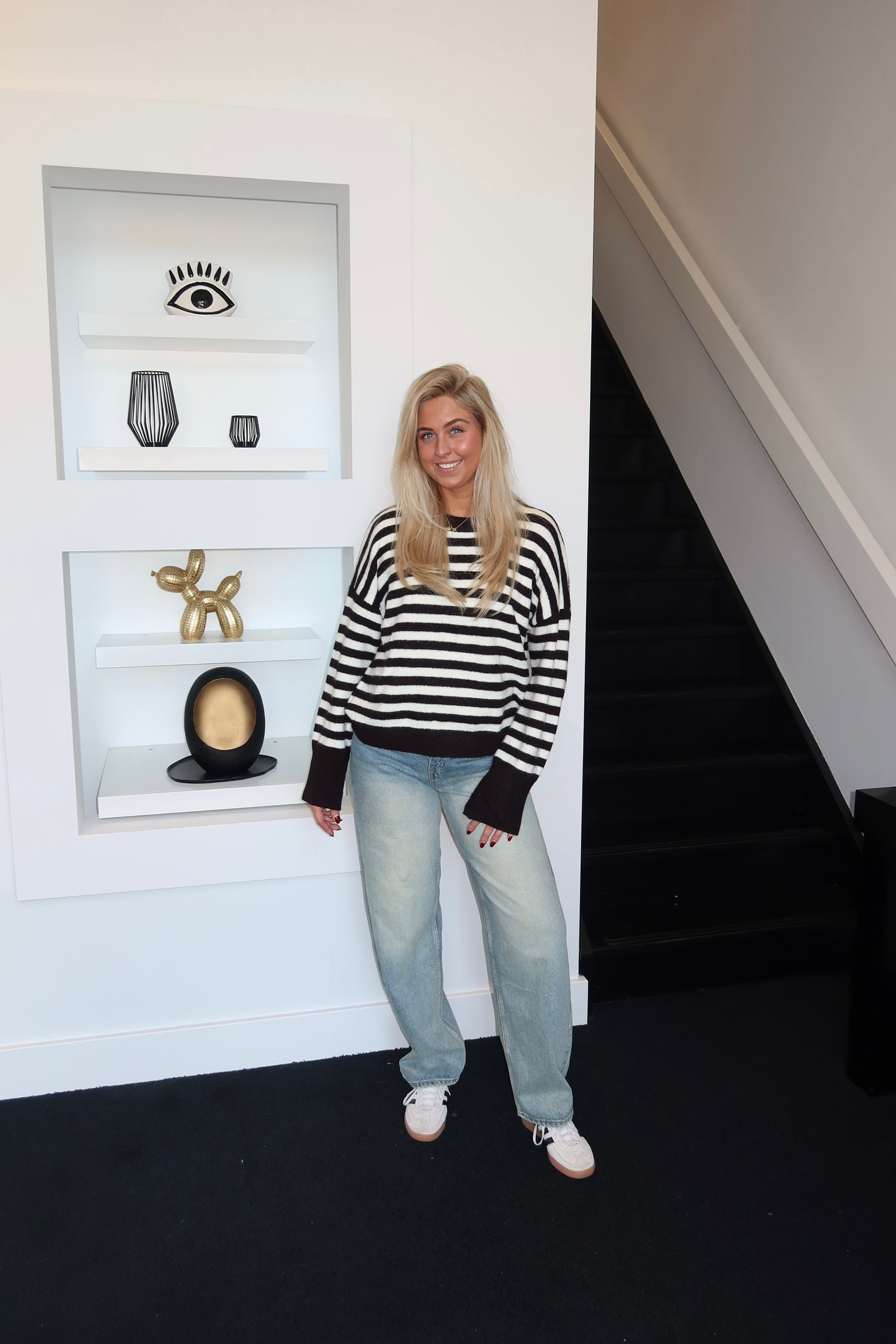 Marlotte Striped Knit Brown 7006