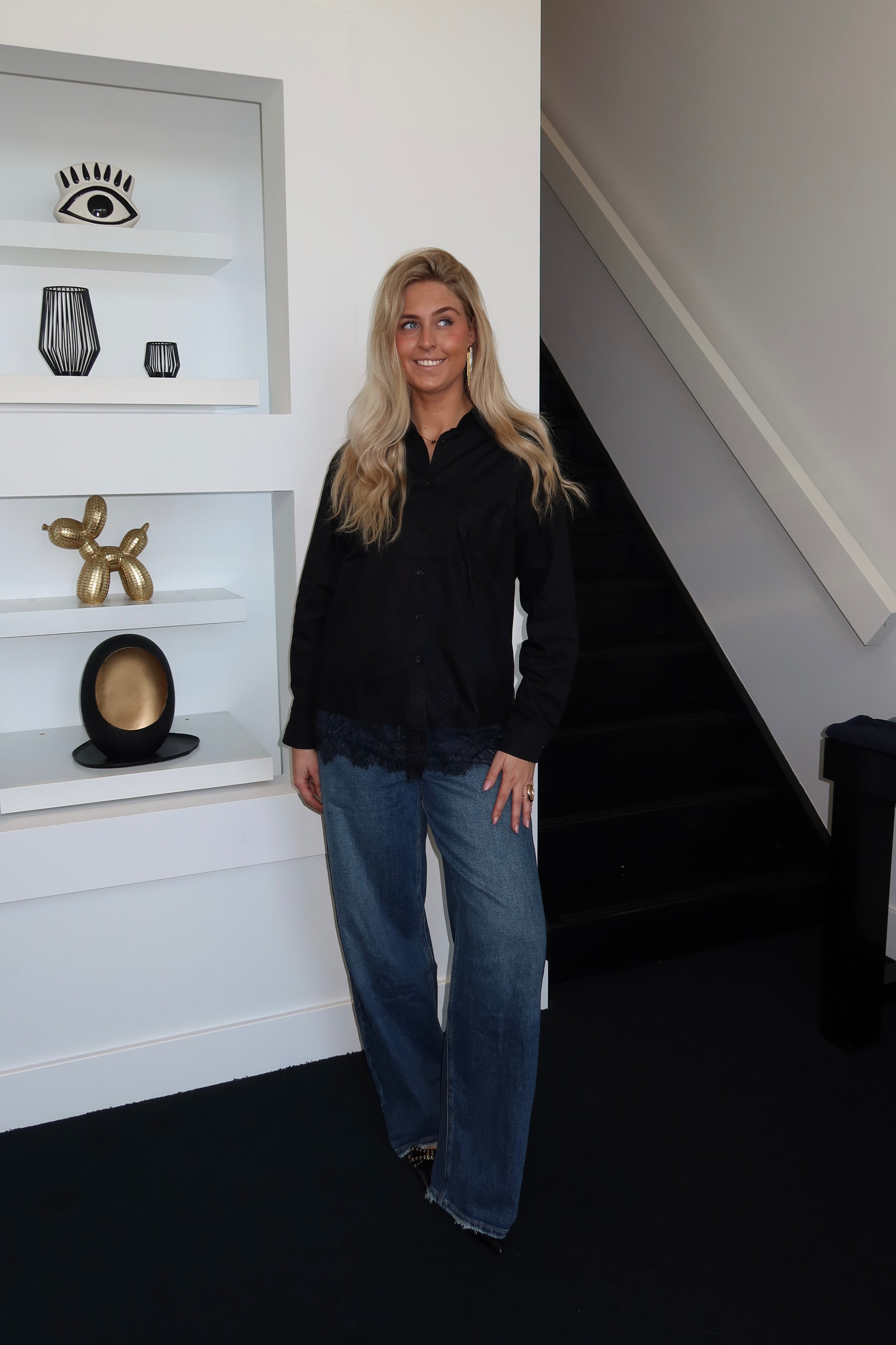 Lace Blouse Black 81411