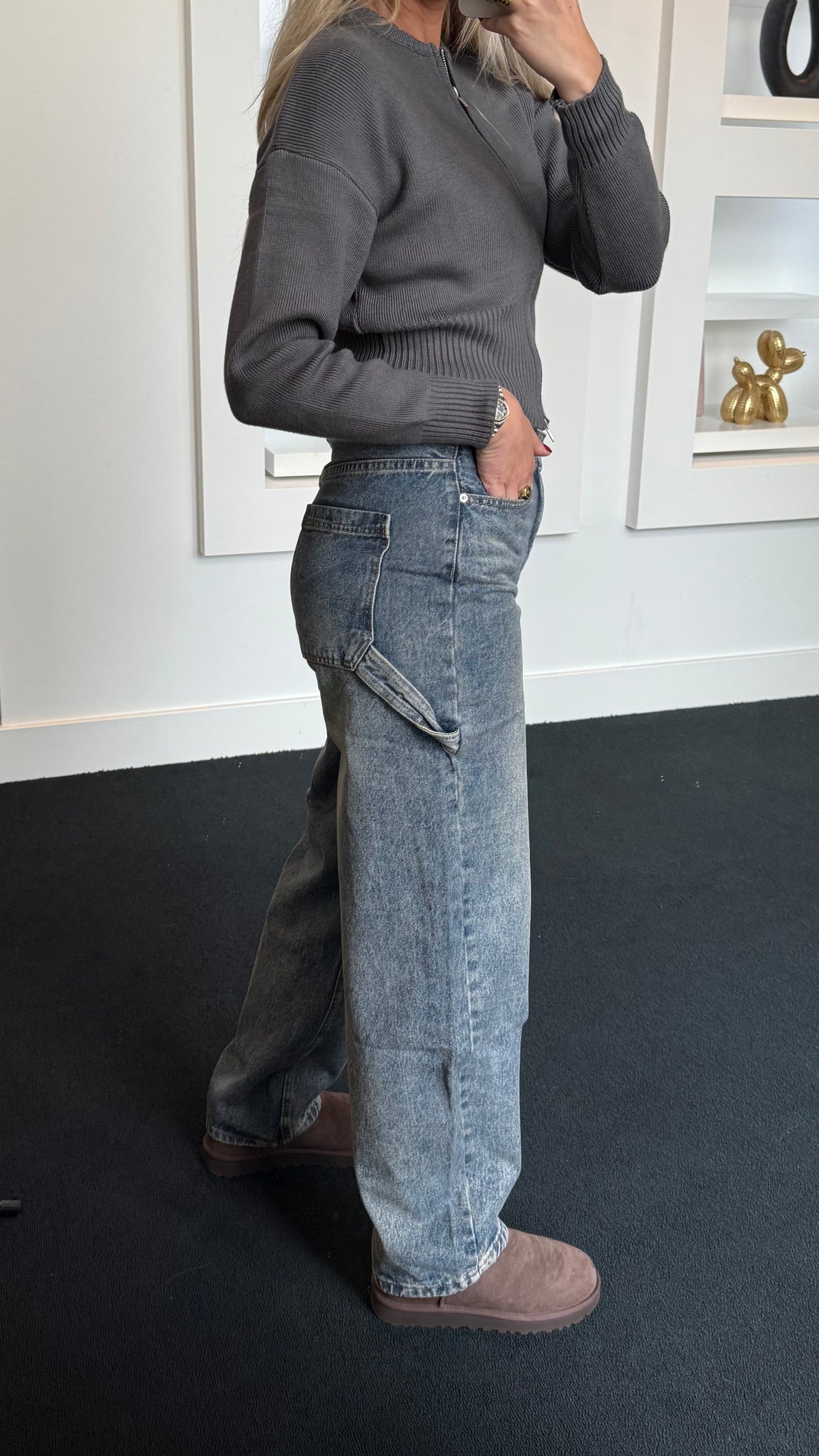 Gina Baggy Jeans Washed Denim 964