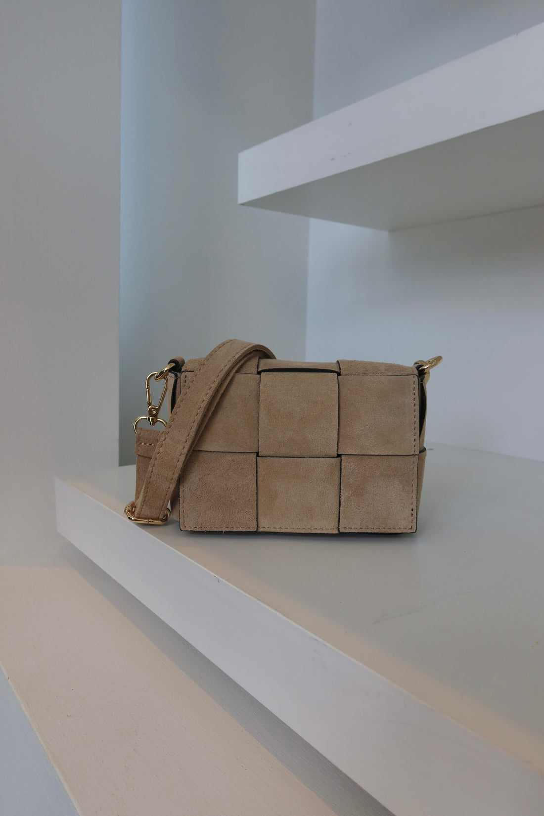 Juno Small Bag Suede Taupe