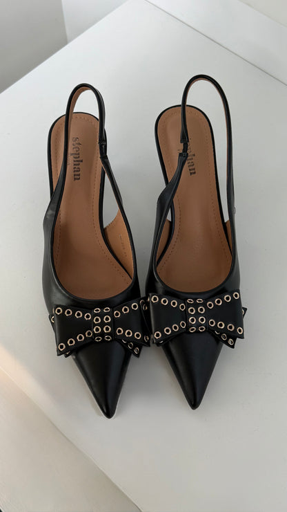 Golden Bow Slingbacks